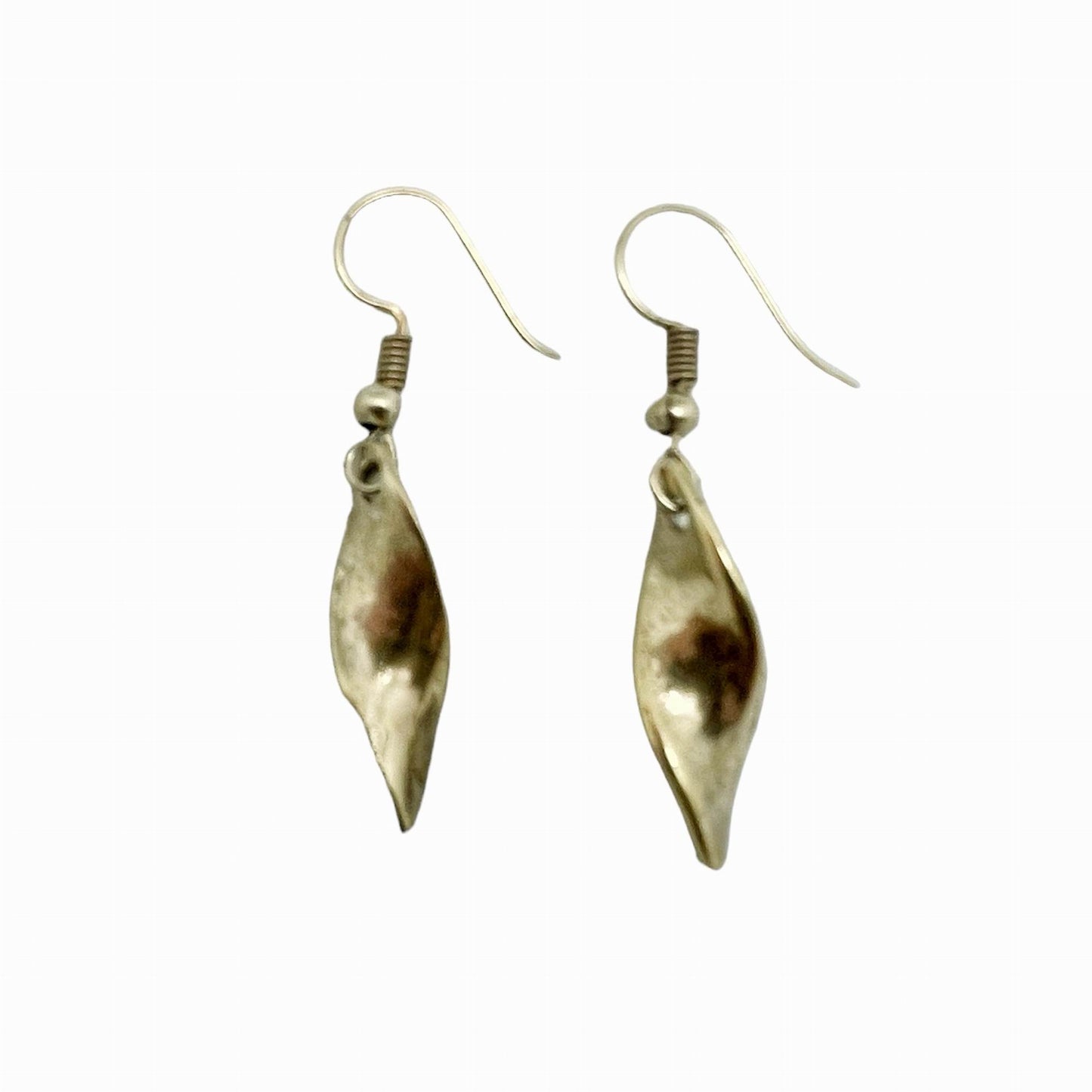 Conjunto de 2 pares de pendientes en forma de helice en zamak dorado