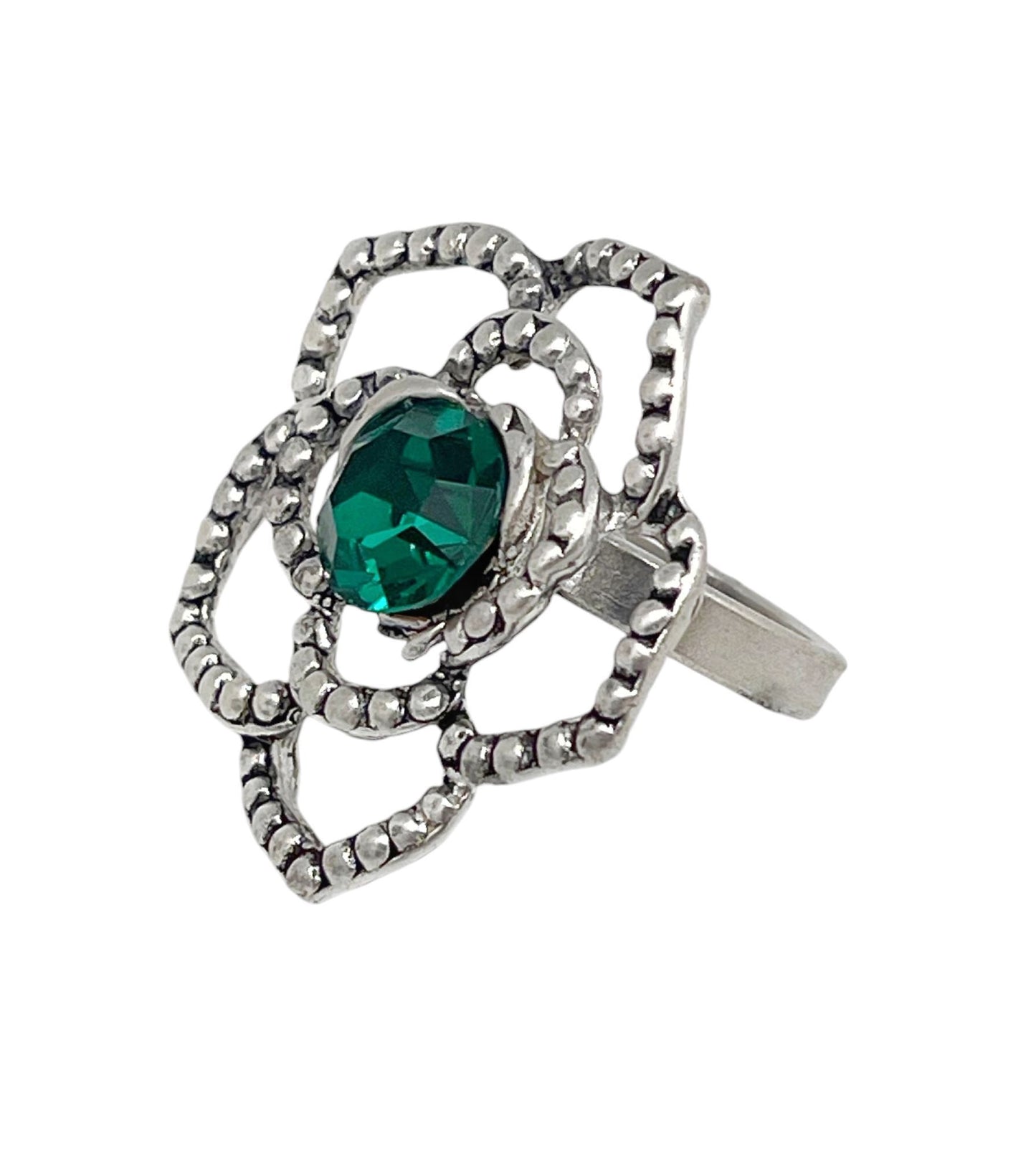 Conjunto "OZ" collar y anillo verde SW