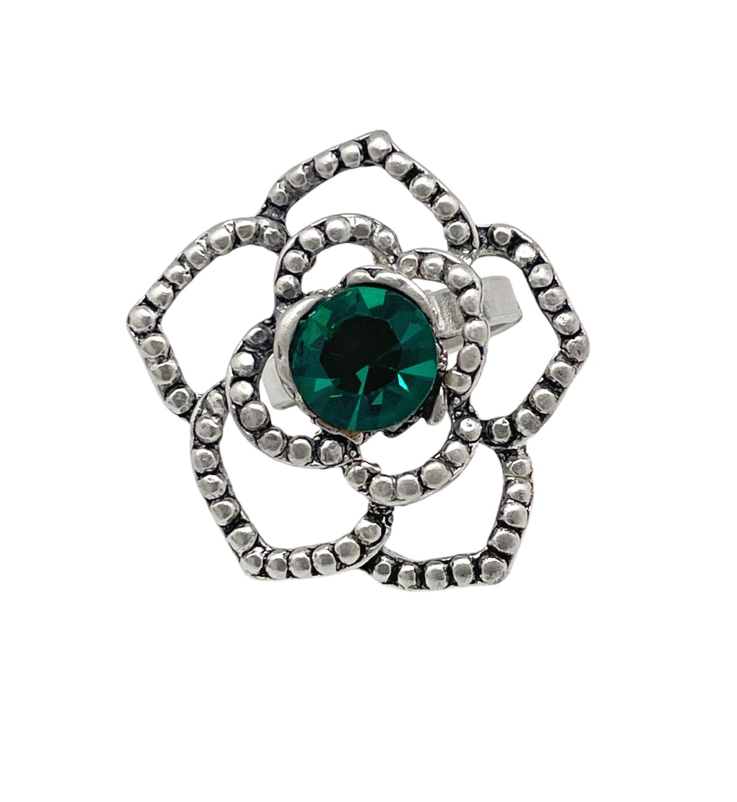 Conjunto "OZ" collar y anillo verde SW