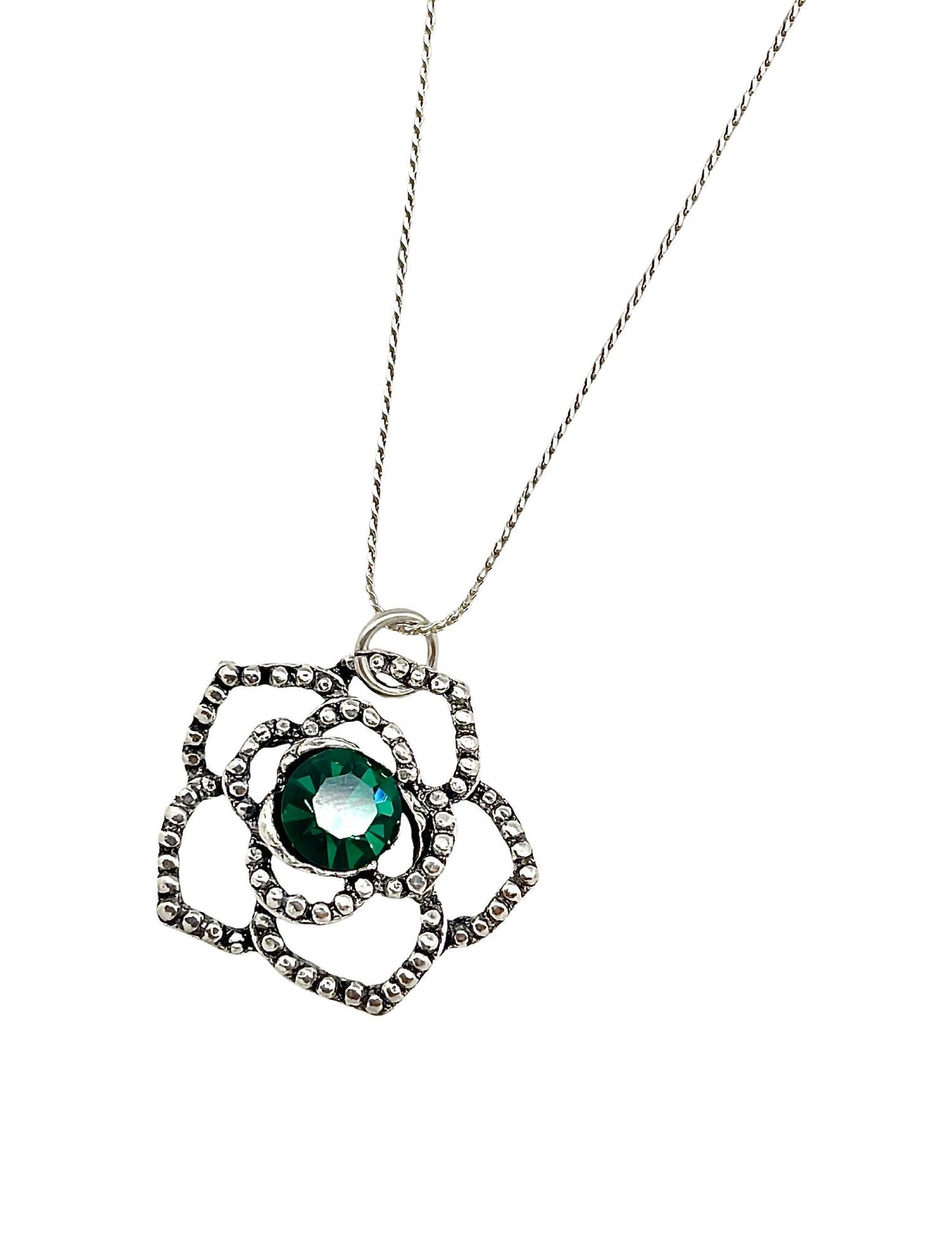 Conjunto "OZ" collar y anillo verde SW