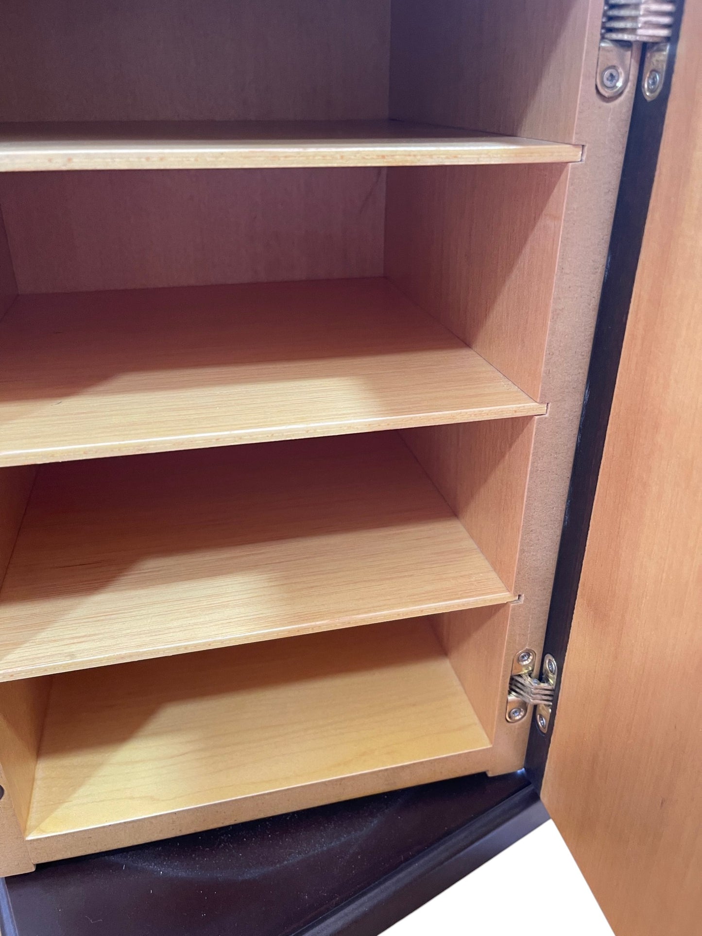 Mueble expositor armario giratorio madera nogal 30x30