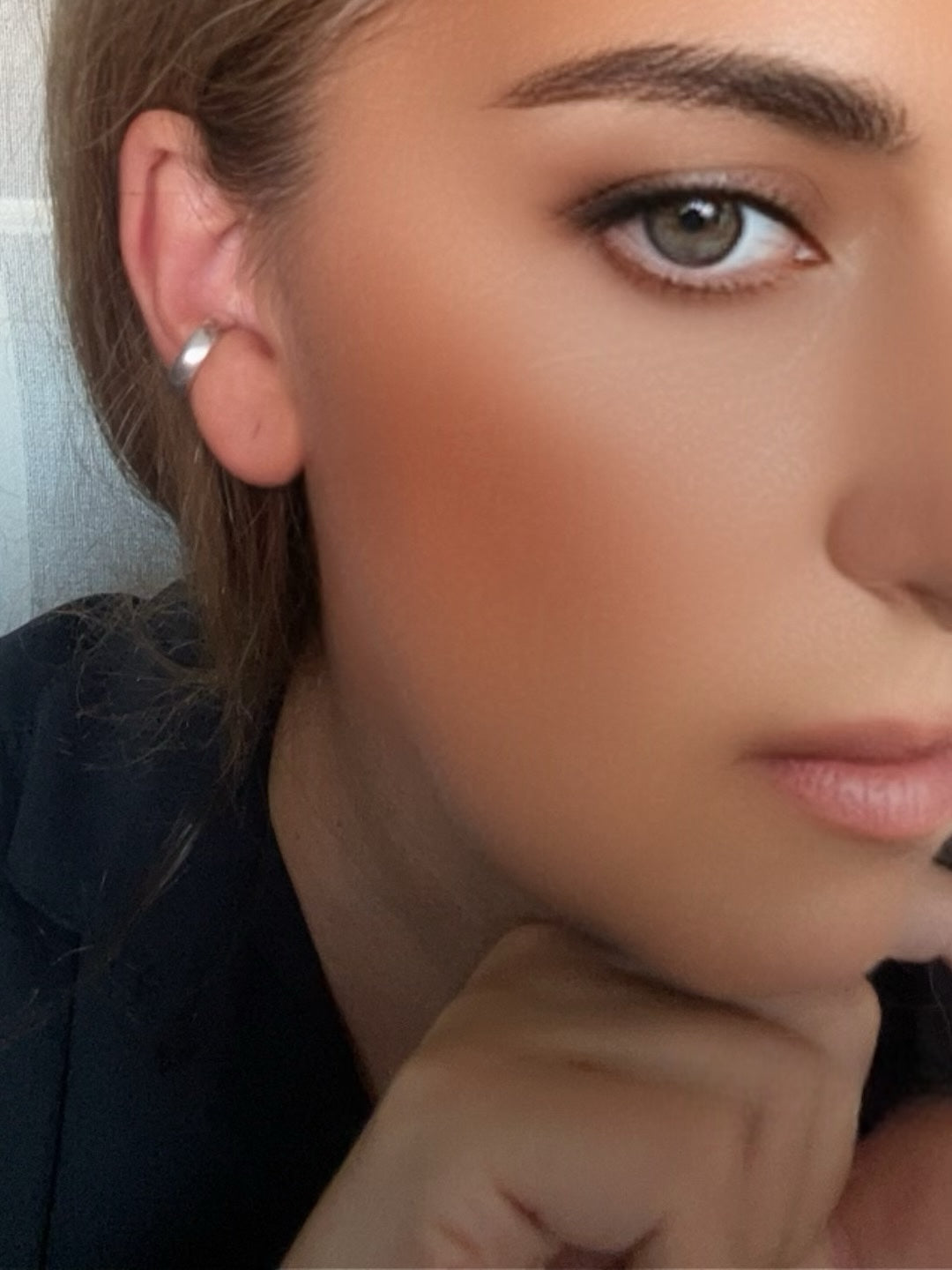 Conjunto de earcuff mixto en latón plata 10µ y dorado