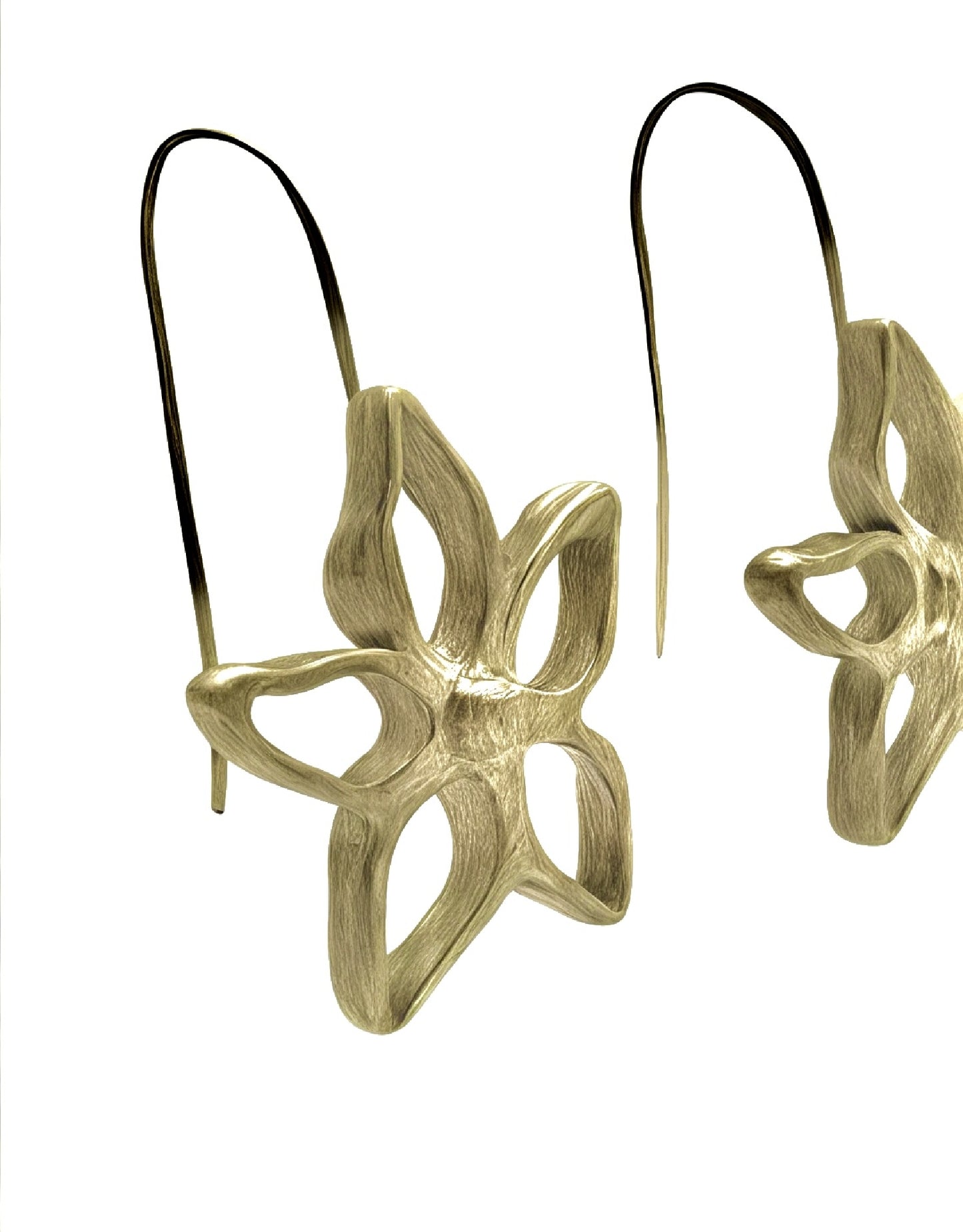 pendiente Gloria Mago dorado flor calidad españa diseño
