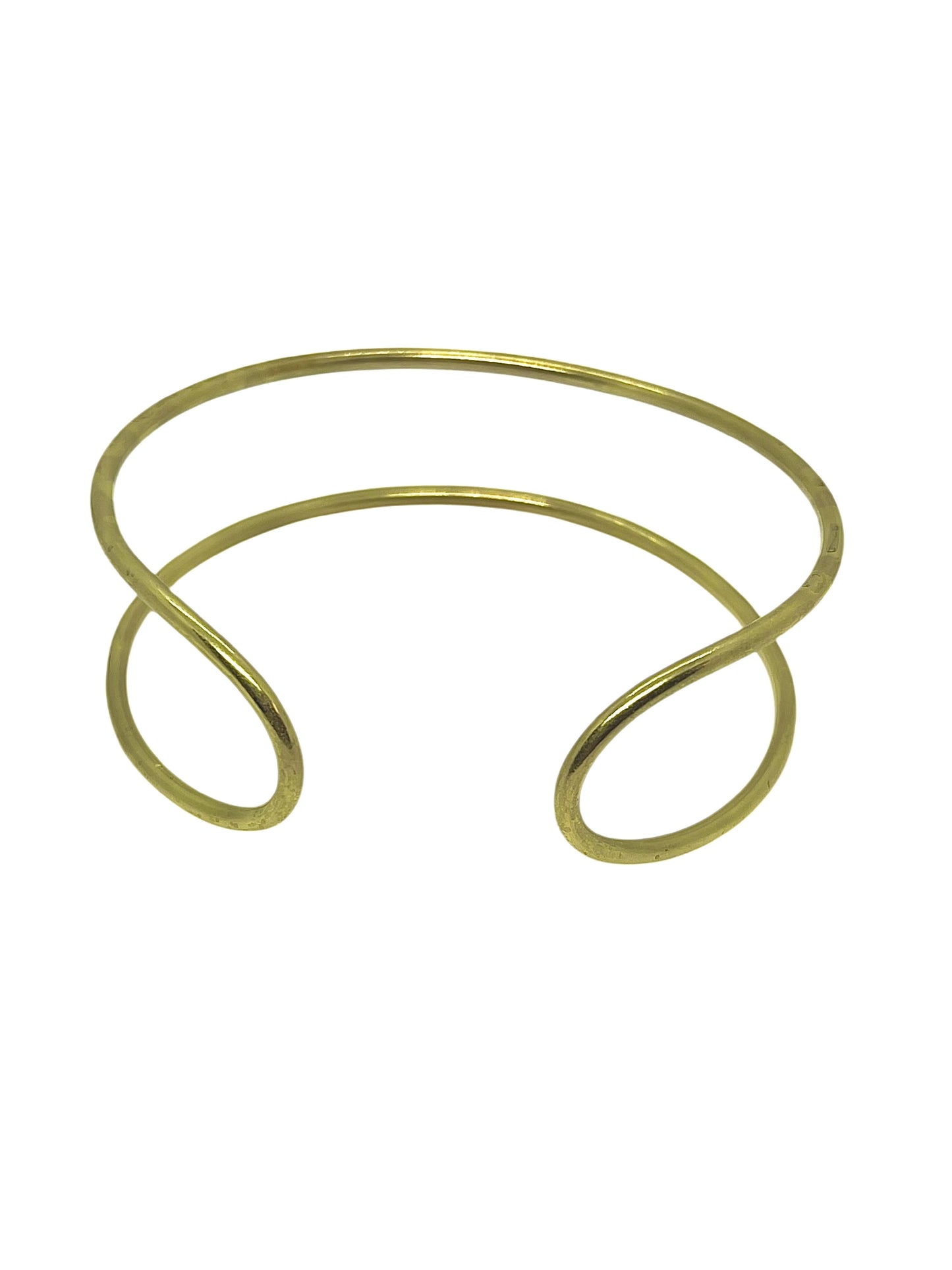 Brazalete doble aro en latón dorado multiposición ajustable
