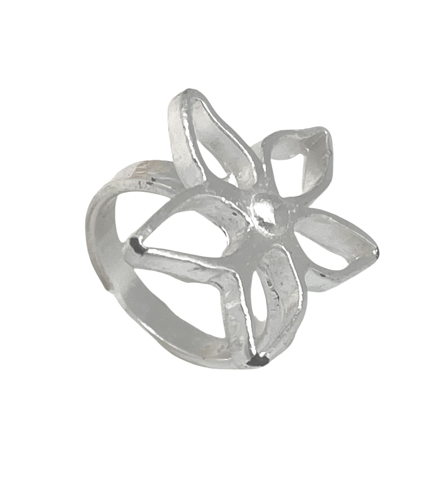 Anillo flor plata de ley chapado latón Gloria Mago diseño exclusivo moda accesorio fabricante