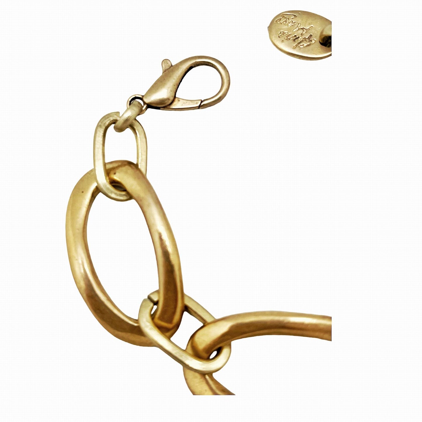 Pulsera eslabones doradop chapado en cadena