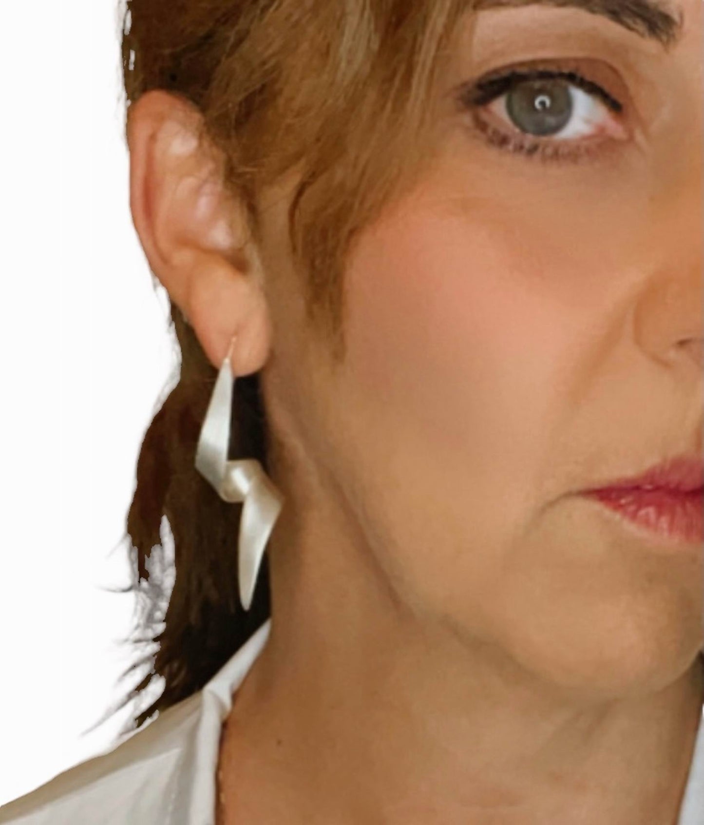 Pendiente Espiral con gancho en plata