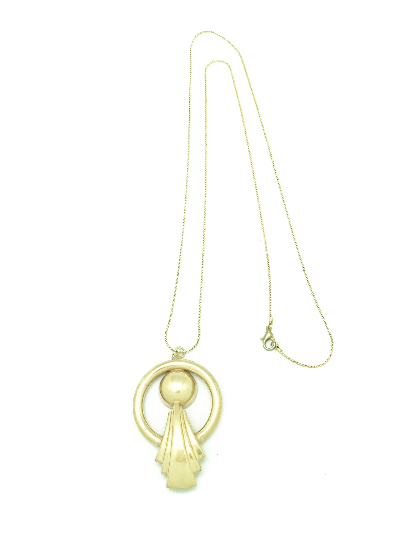 Colar longo latão banhado a ouro design 80cm