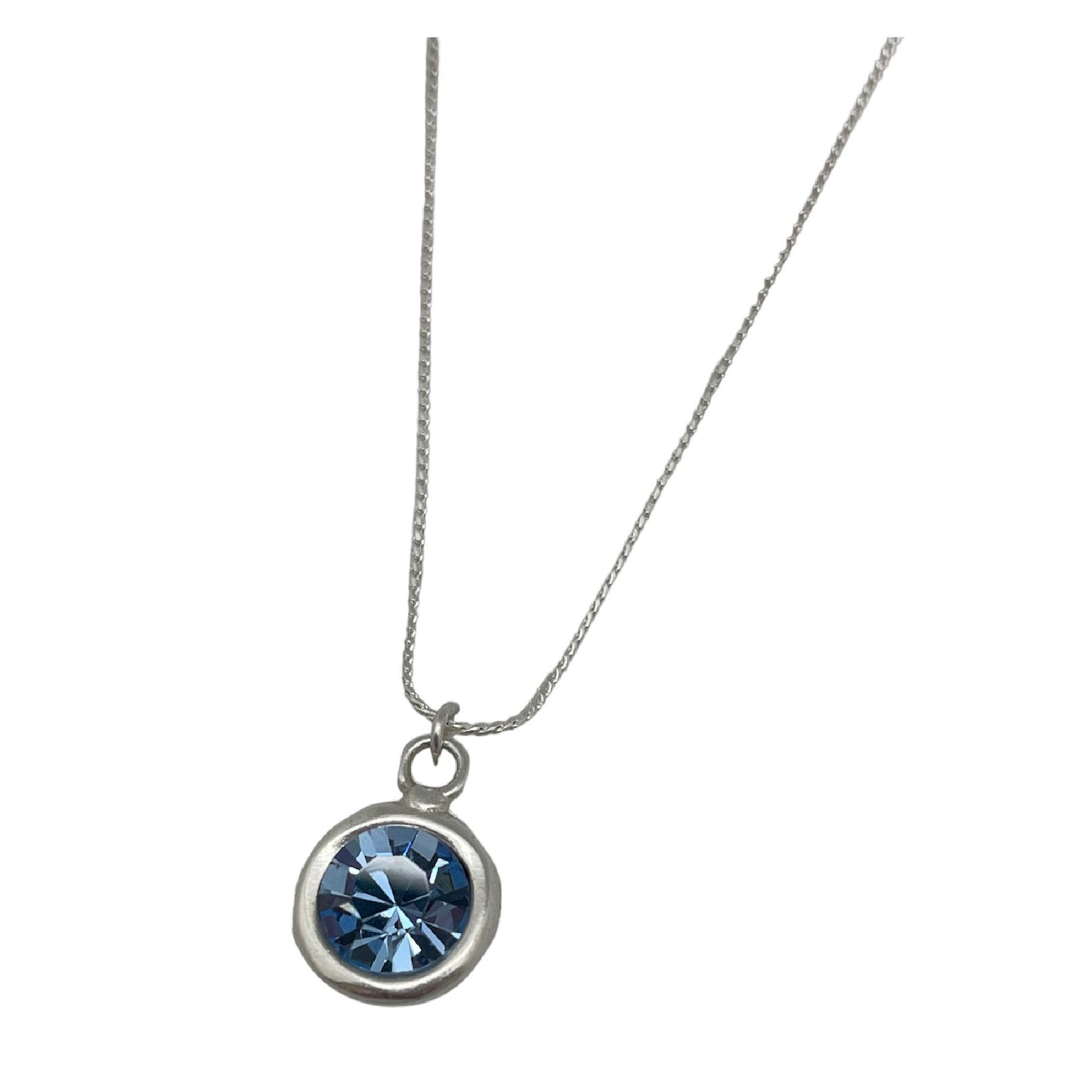 Collar colgante cristal Sw azul