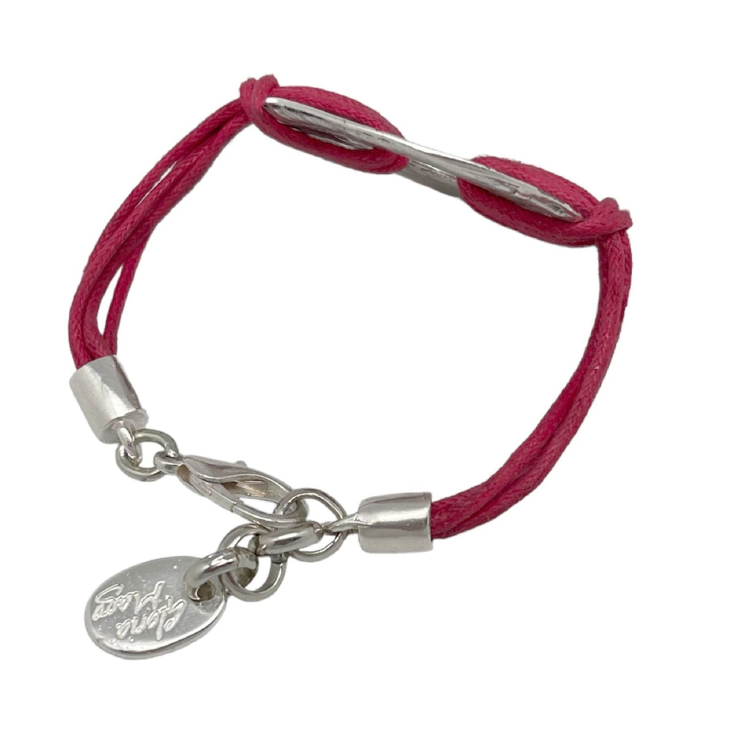 Pulsera Etnia plata-fuschia