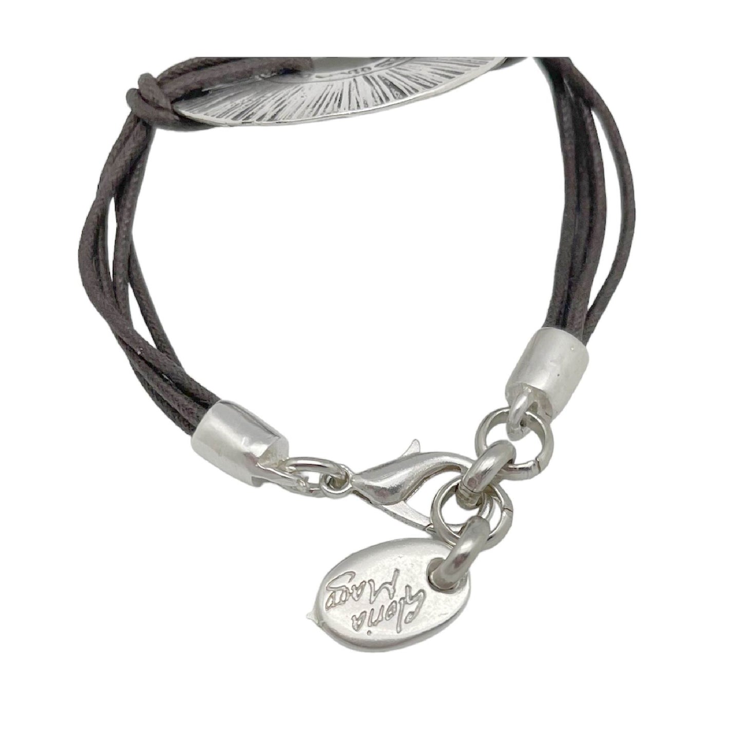 Pulseira étnica prata-chocolate