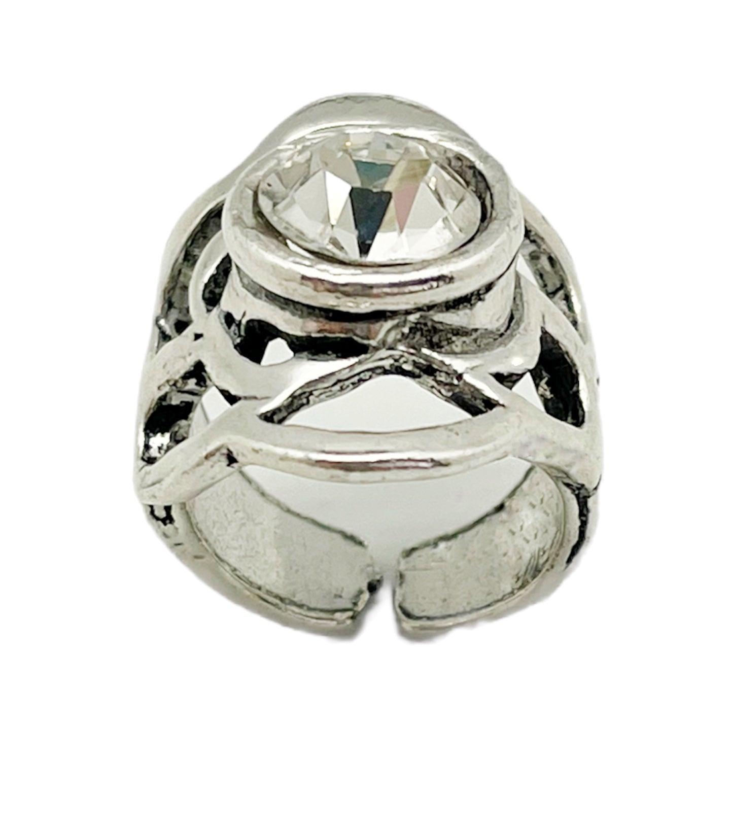 Anillo panal con cristal de SW cristal