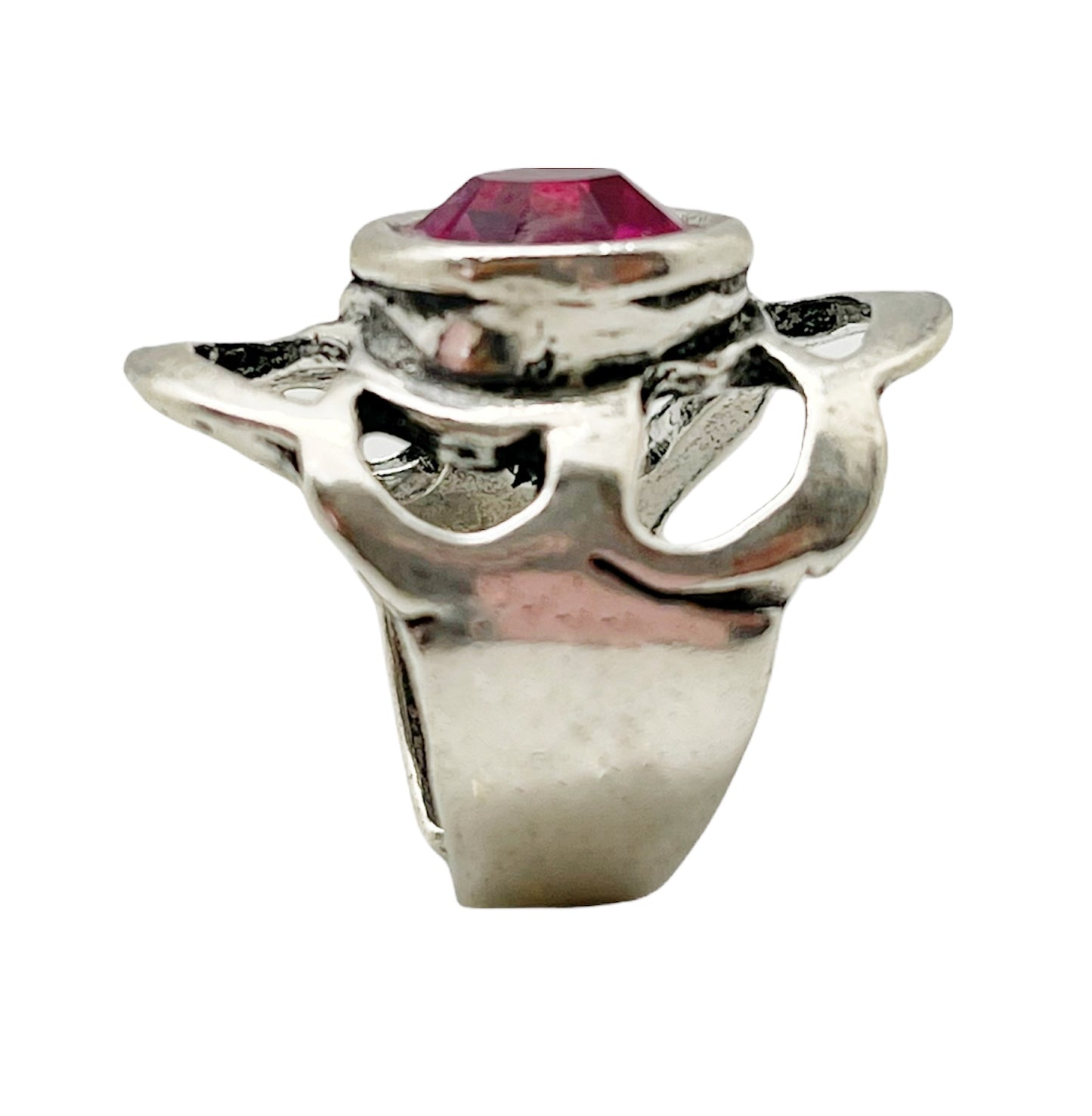 Anillo panal con cristal de SW fuschia