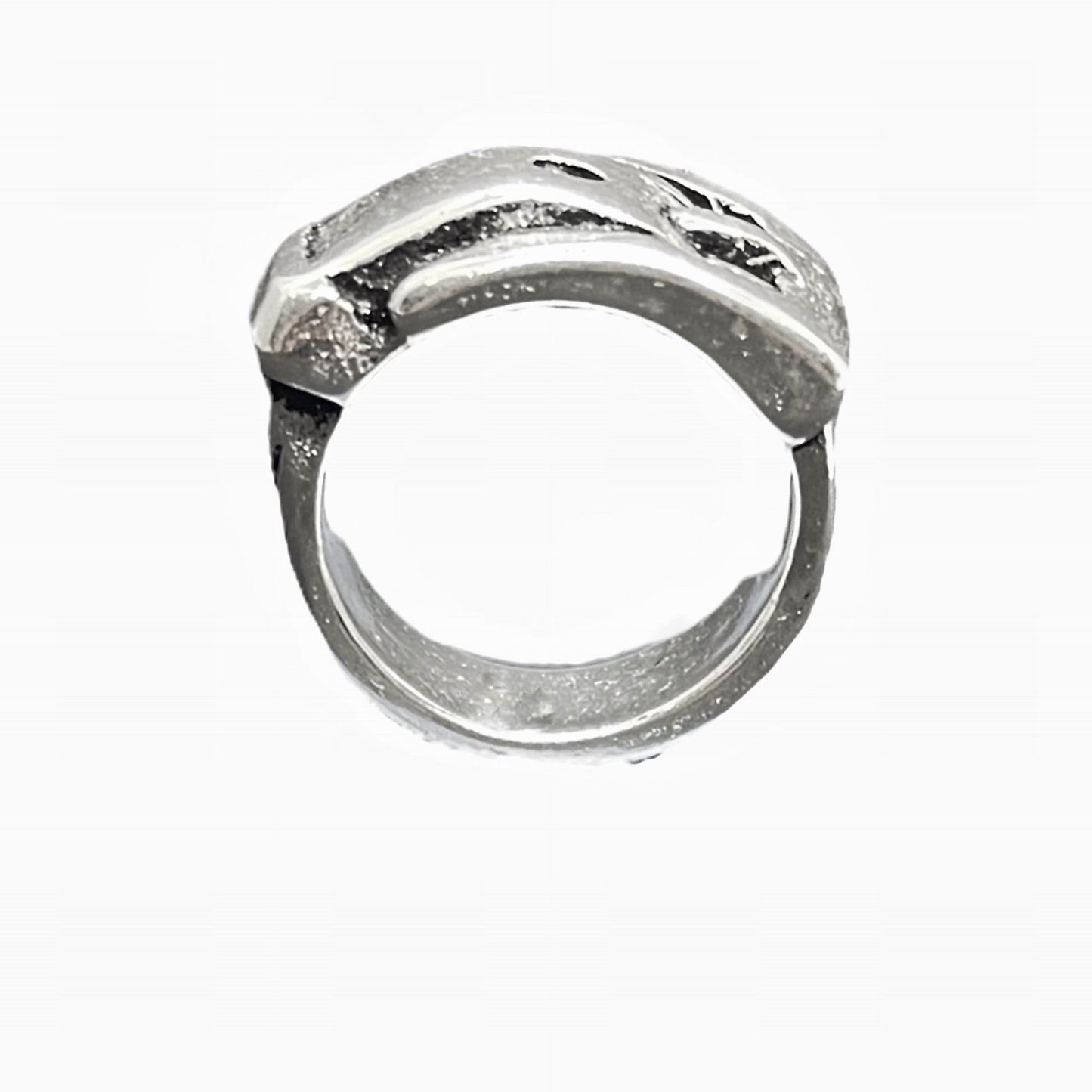 Anillo Hebilla plata chapado T16