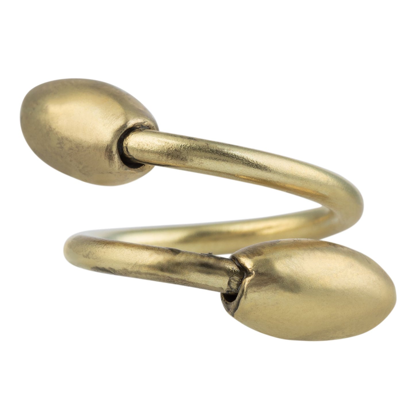 Anillo doble lágrima dorado