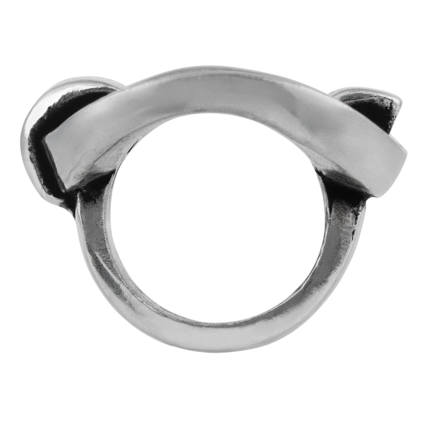 Anillo plata925 chapado "abrazo" plateado