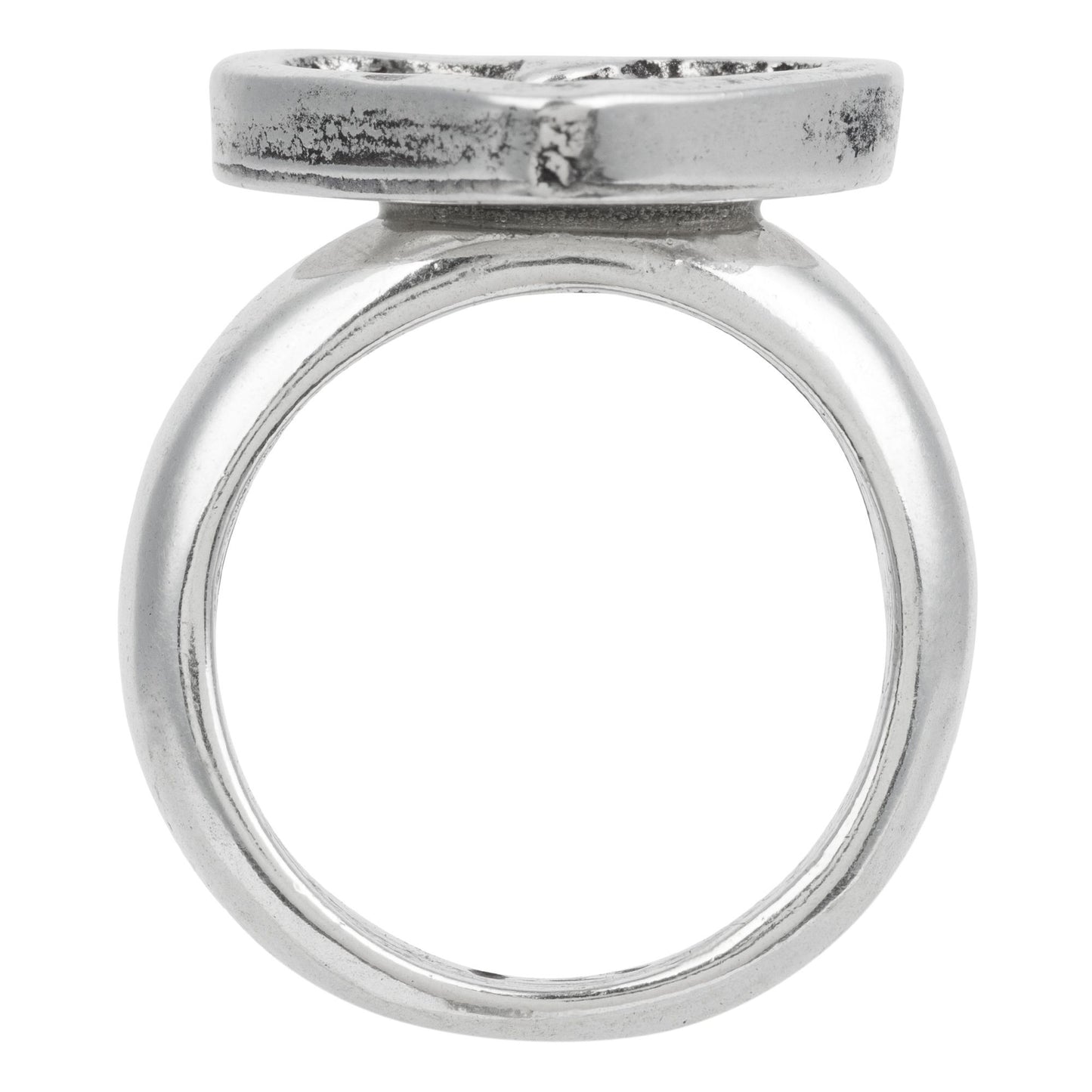 Anillo plata925 chapado "corazón" plata T14