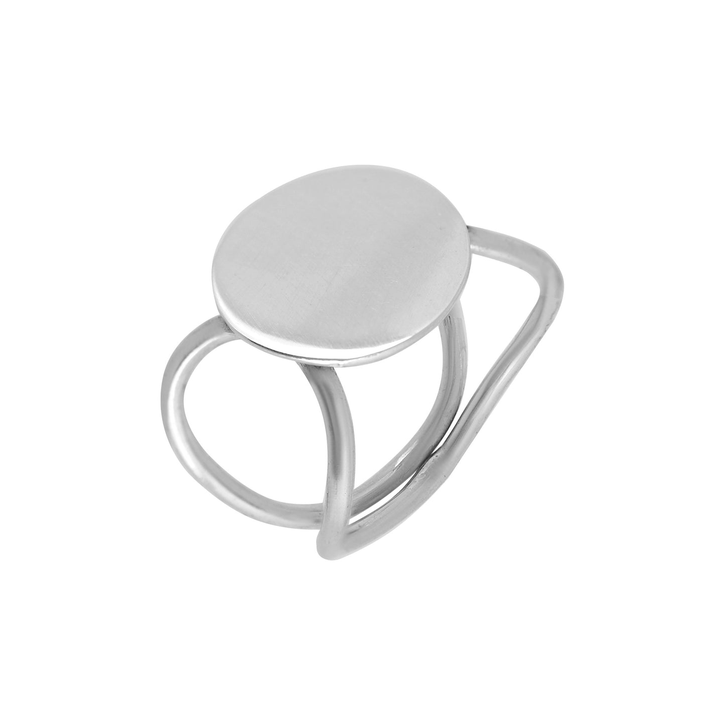 Anel de prata, design "Miluz", em prata de lei