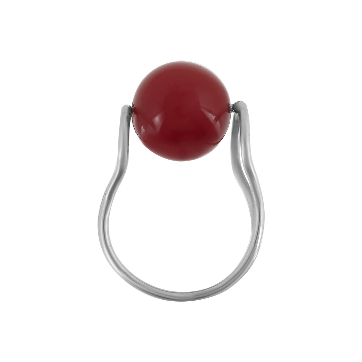 Anillo plata de ley"Fix Agatha12"agatha roja natural