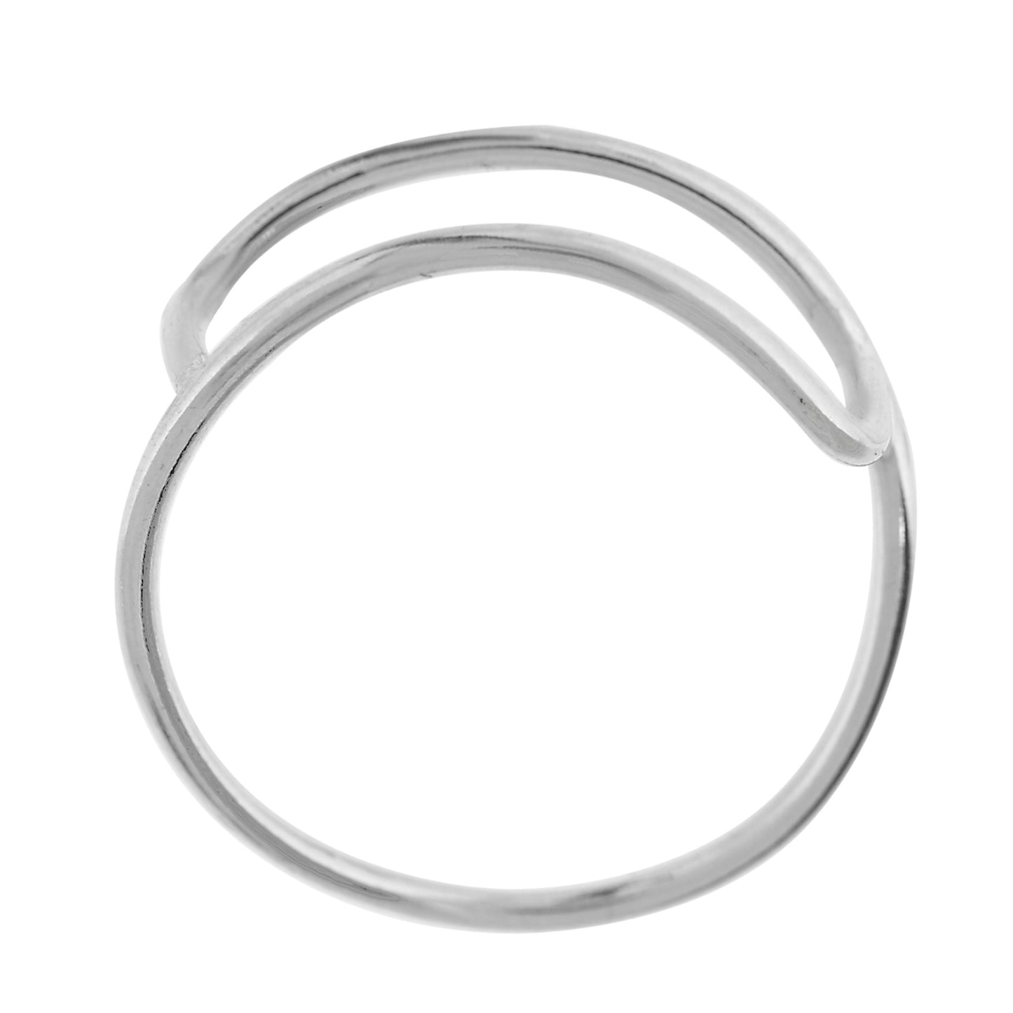 Anel de prata "Olhe para mim" em prata esterlina 925