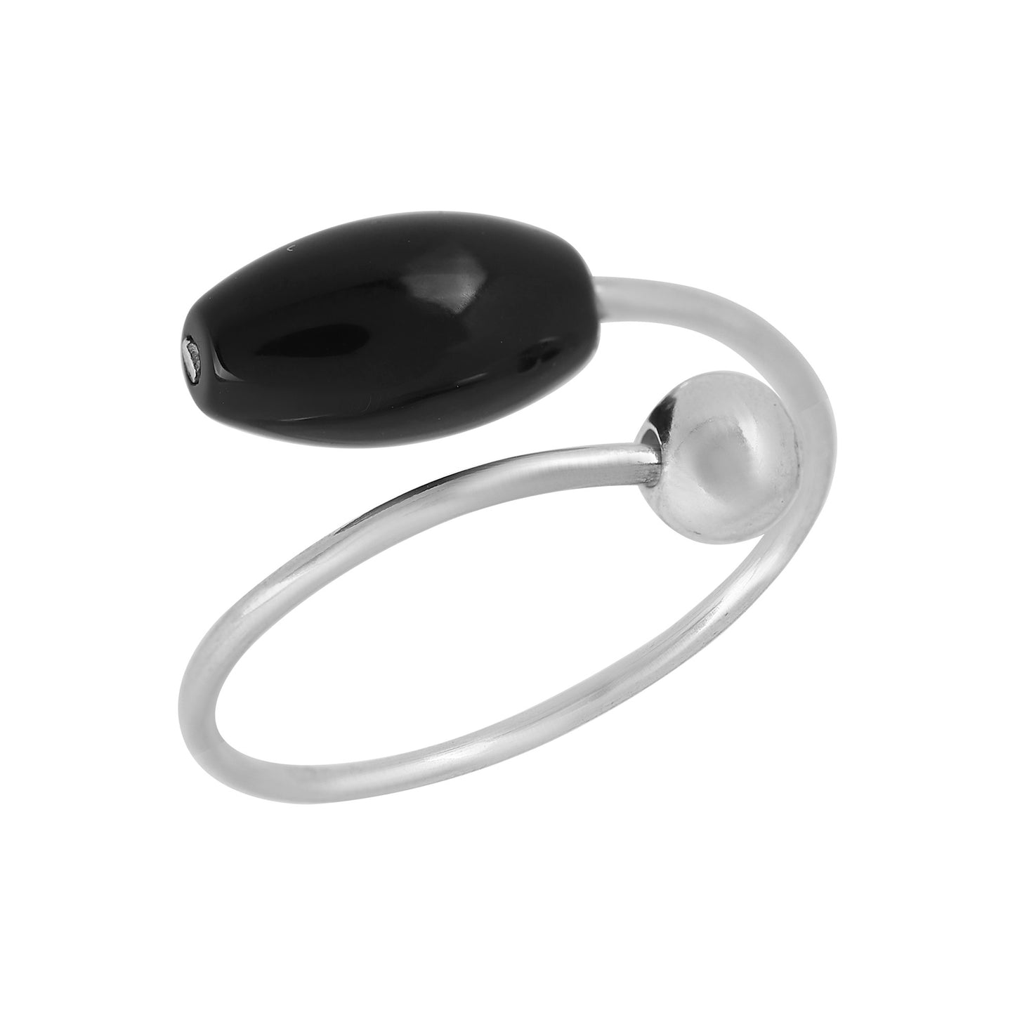 Anillo plata de ley "Oliva negra"