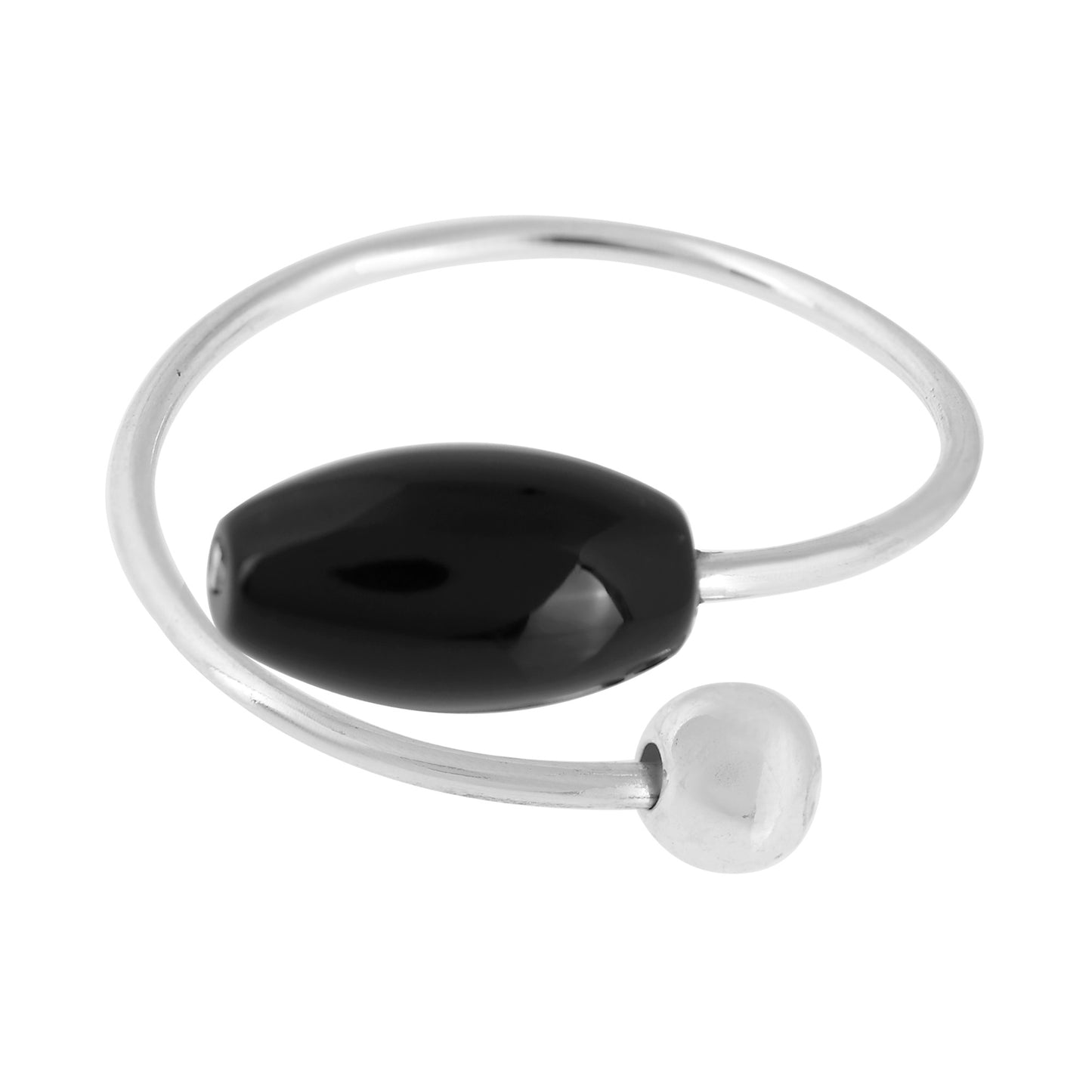Anillo plata de ley "Oliva negra"