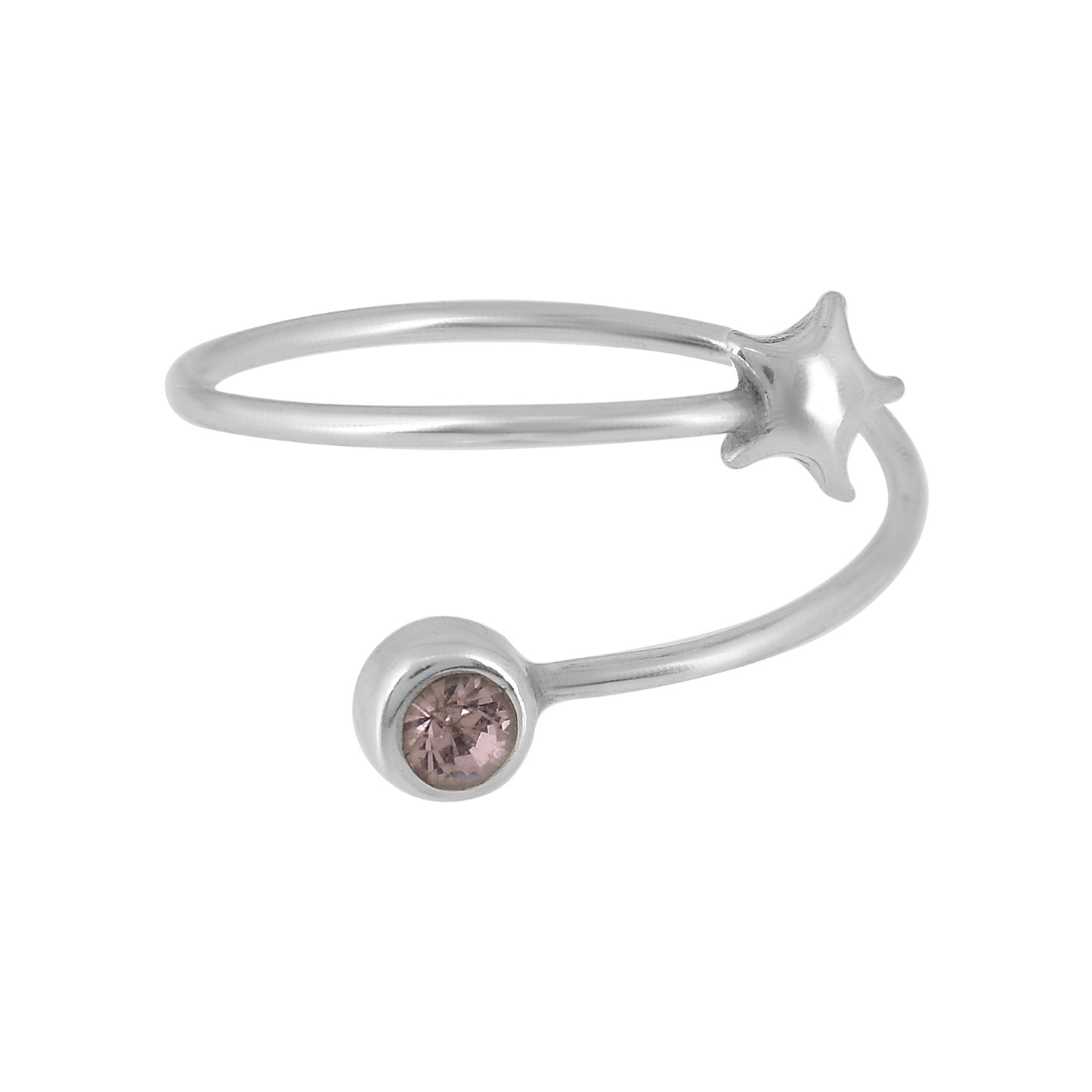 Anillo plata de ley "Universo Rosa"Swarovski