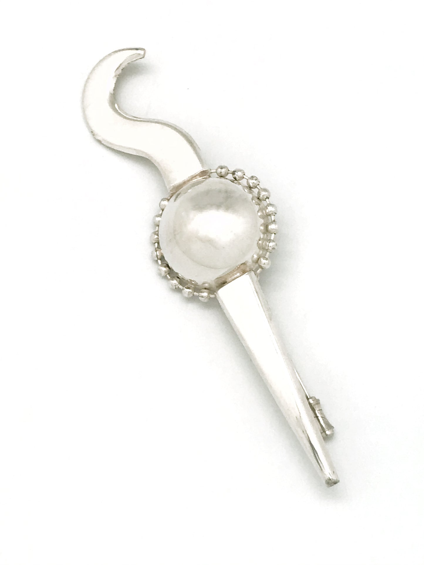 Broche aguja plata latón chapado "Lánzame"