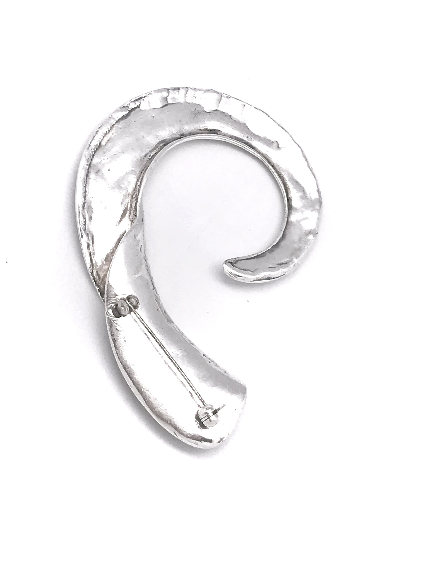 Broche hélice grande plata zamak chapado 9x6cm