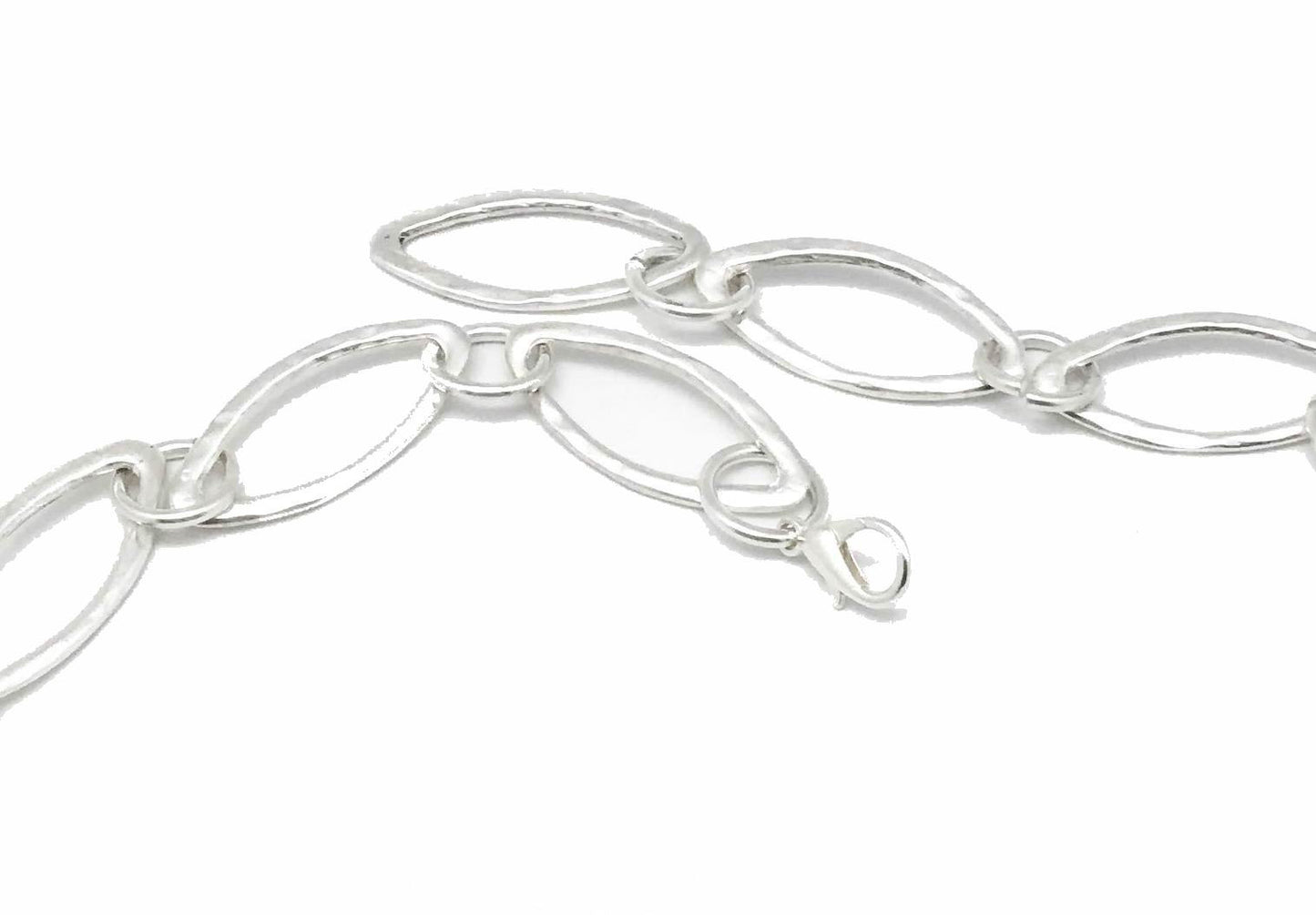 "Rock-color" triple orange silver chain belt