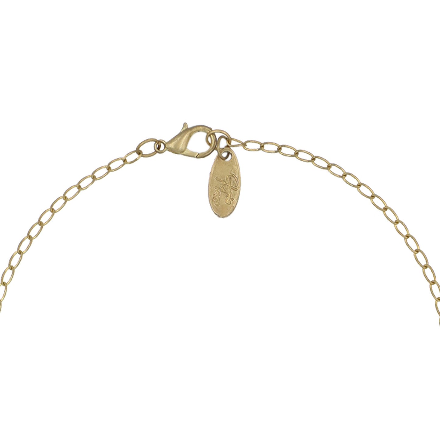 Collar cadena charm dorado cala y resina burdeos