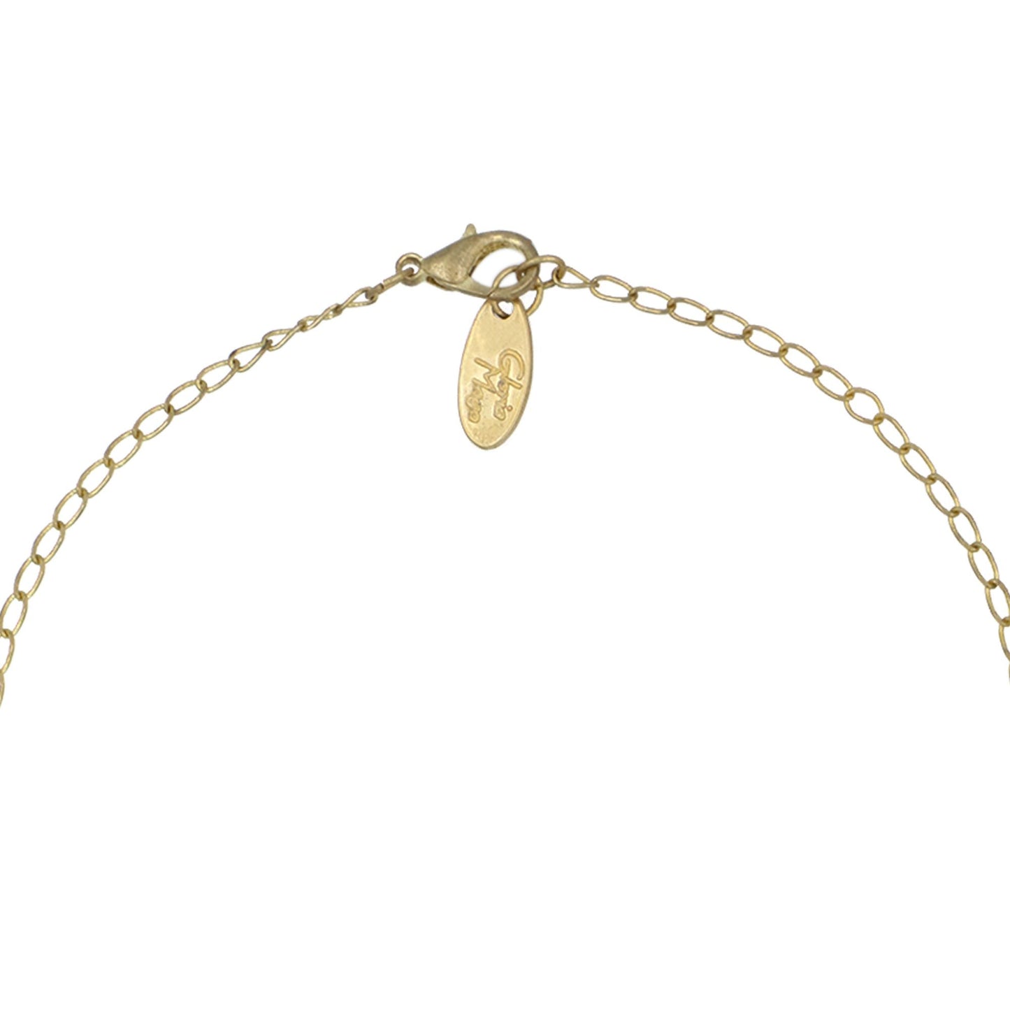 Collar dorado flor charm cala dorado-rosa palo