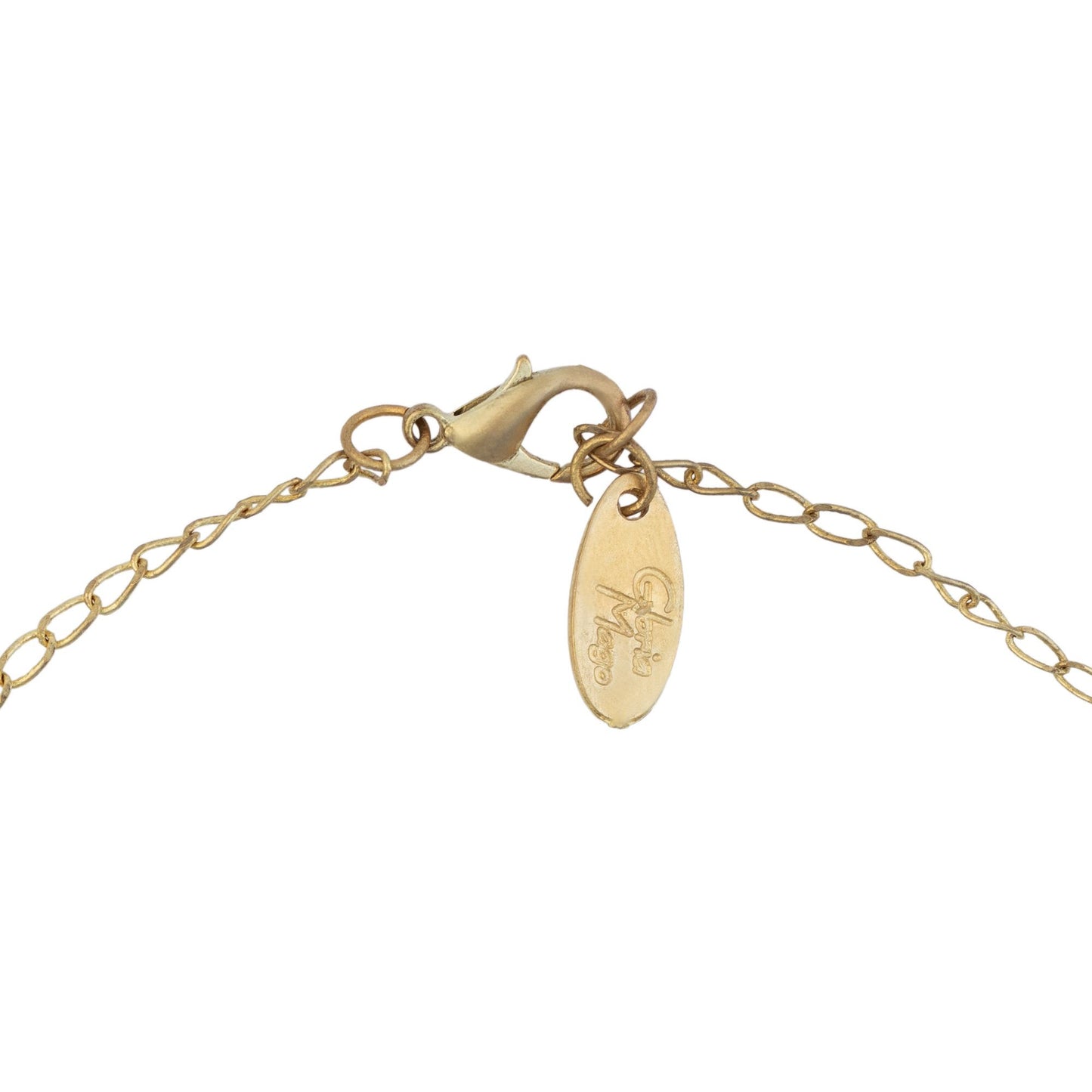 Colar pingente dourado bordô