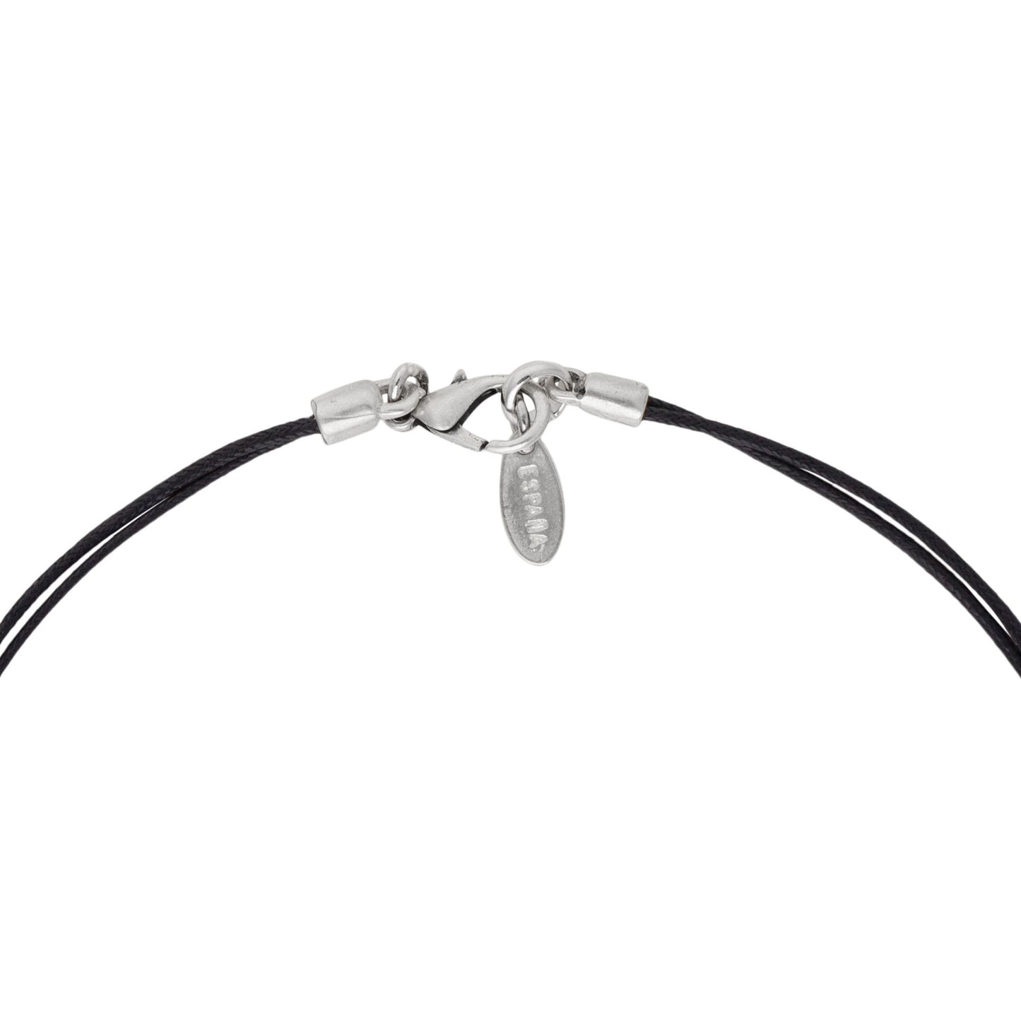 Collar corazón Cisne plata-negro
