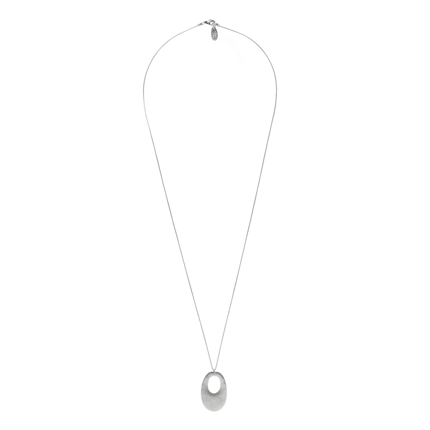 Collar largo cadena plata chapado Ovni 90cm