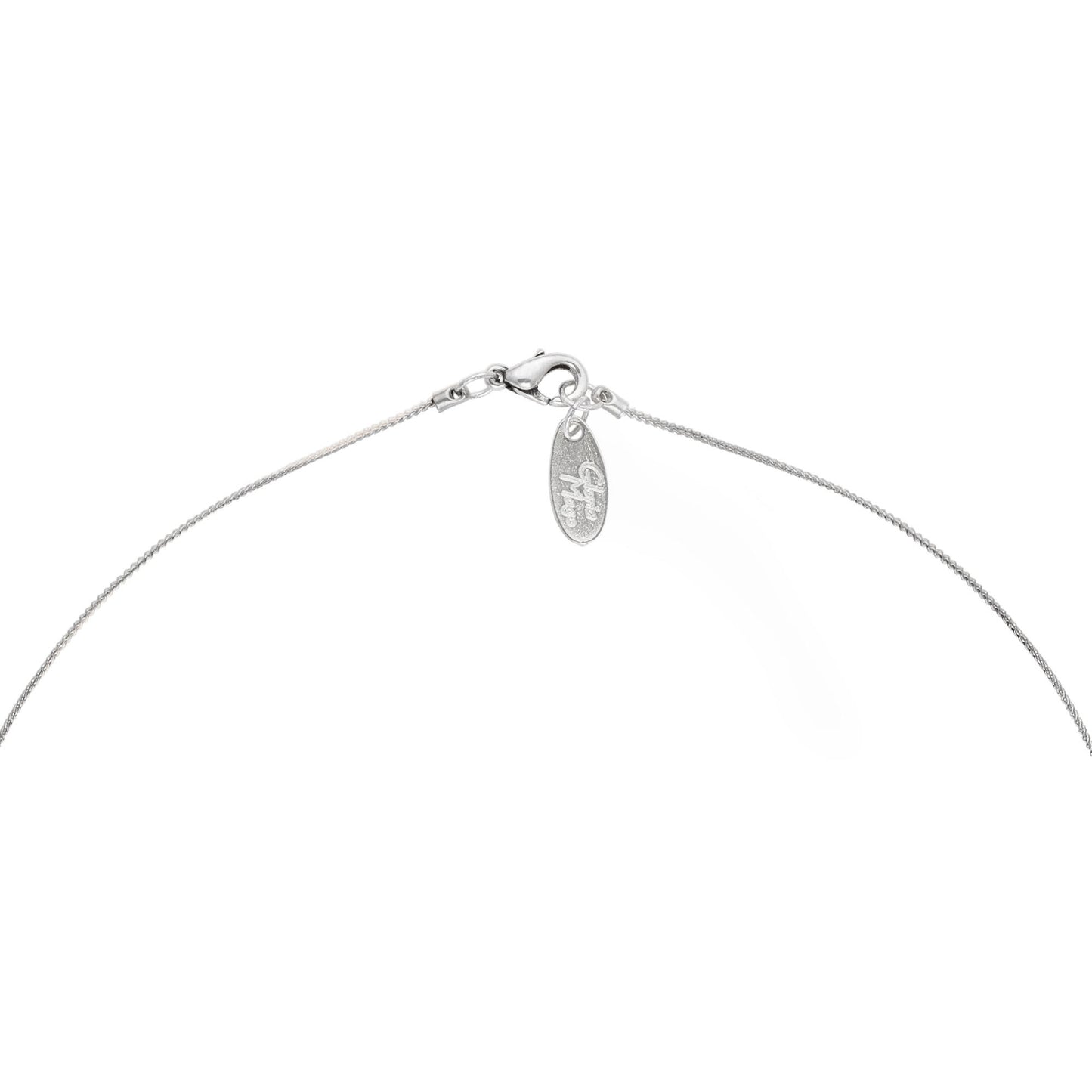 Collar largo cadena plata chapado Ovni 90cm