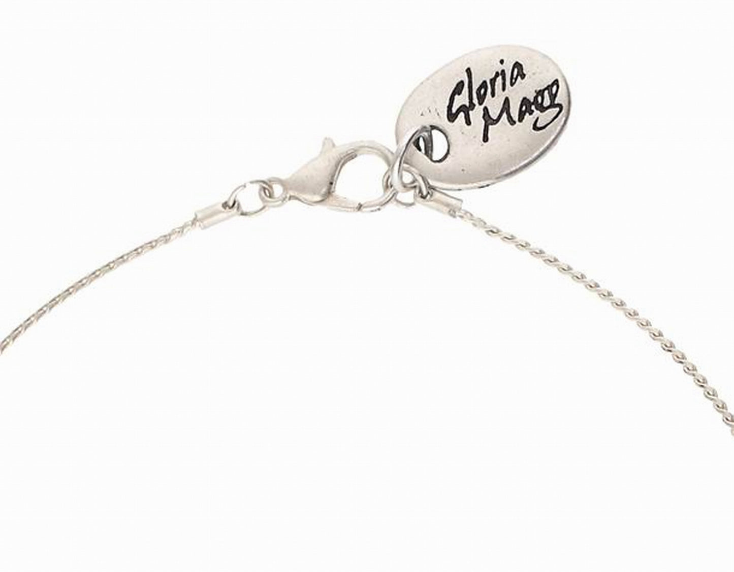 Collar largo central "Guru" plata chapado 80cm