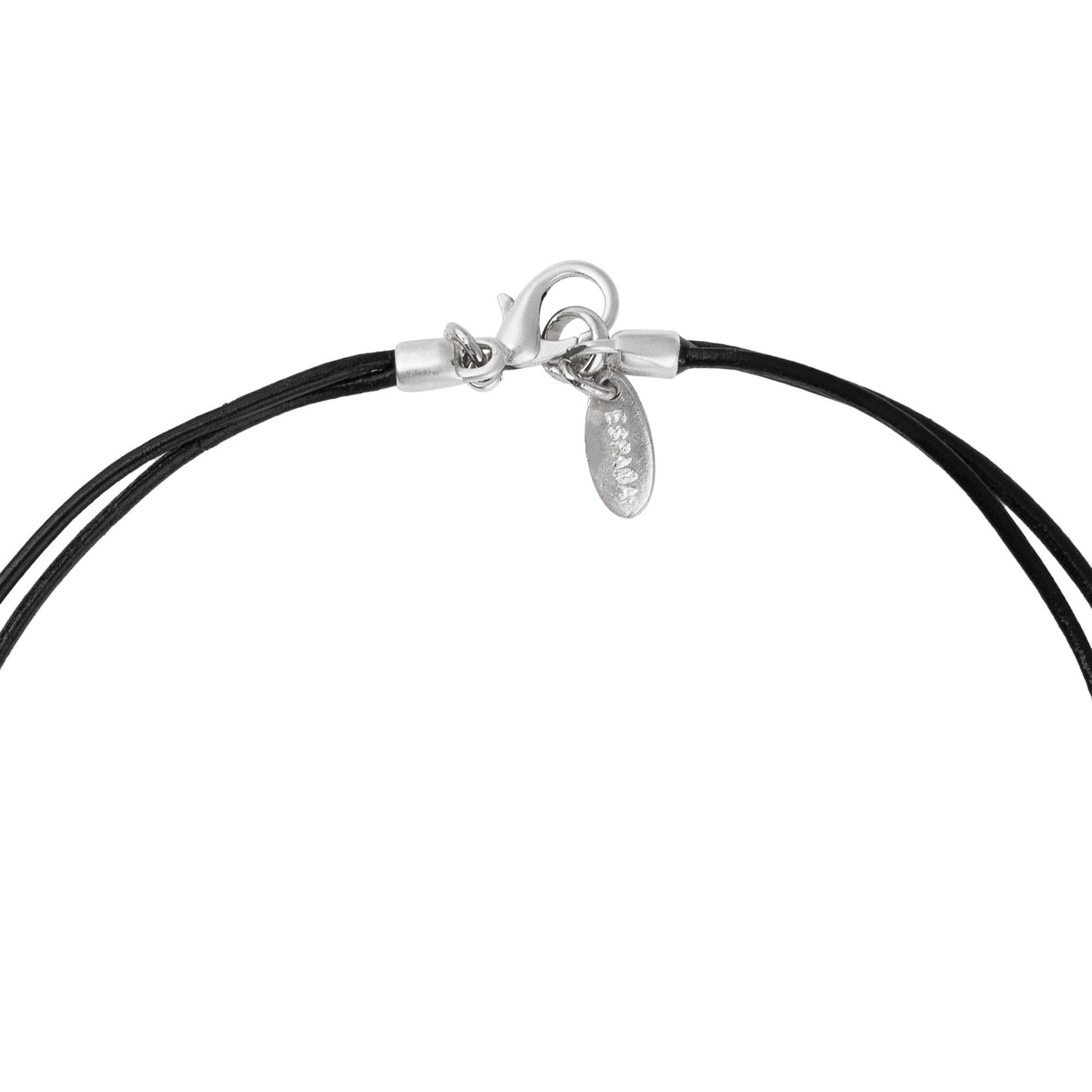 Collar largo con charms y aro central