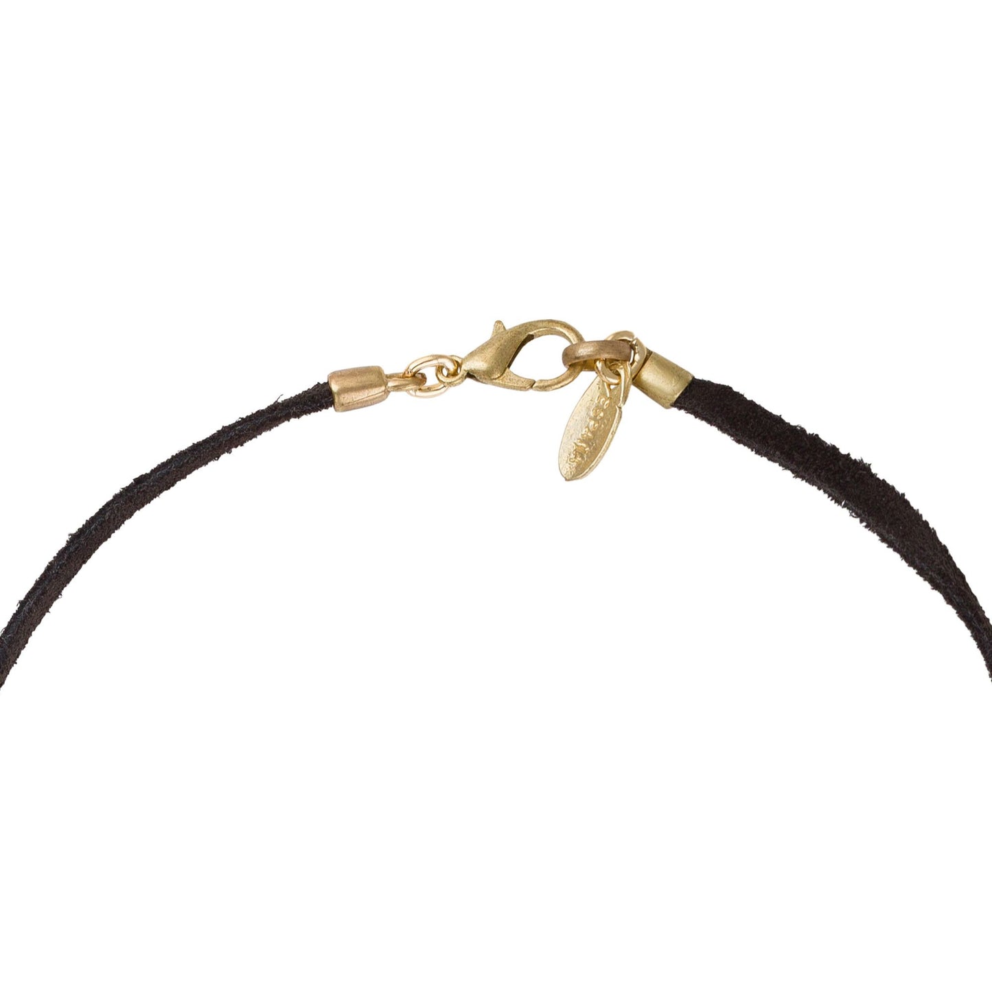 Collar largo con gran lagrima central en dorado