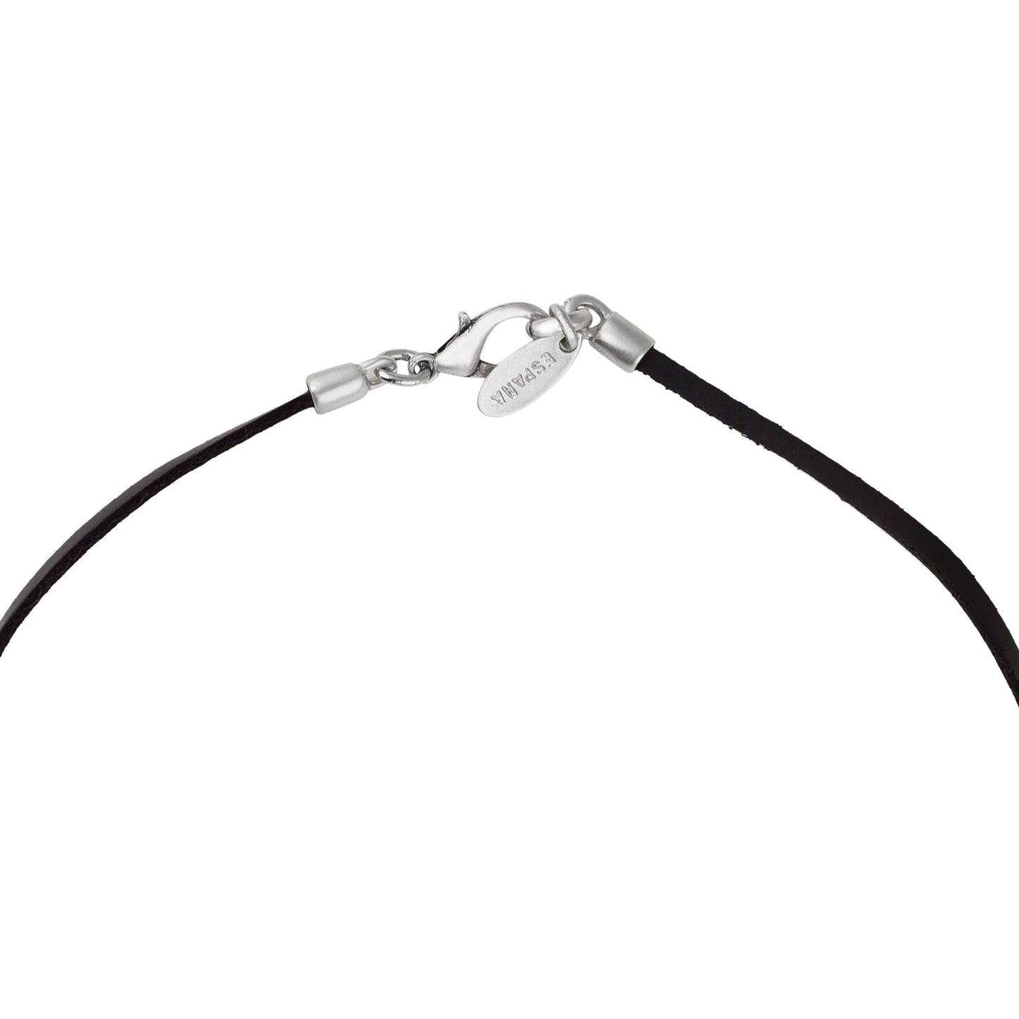 Collar largo con lagrima central plateado