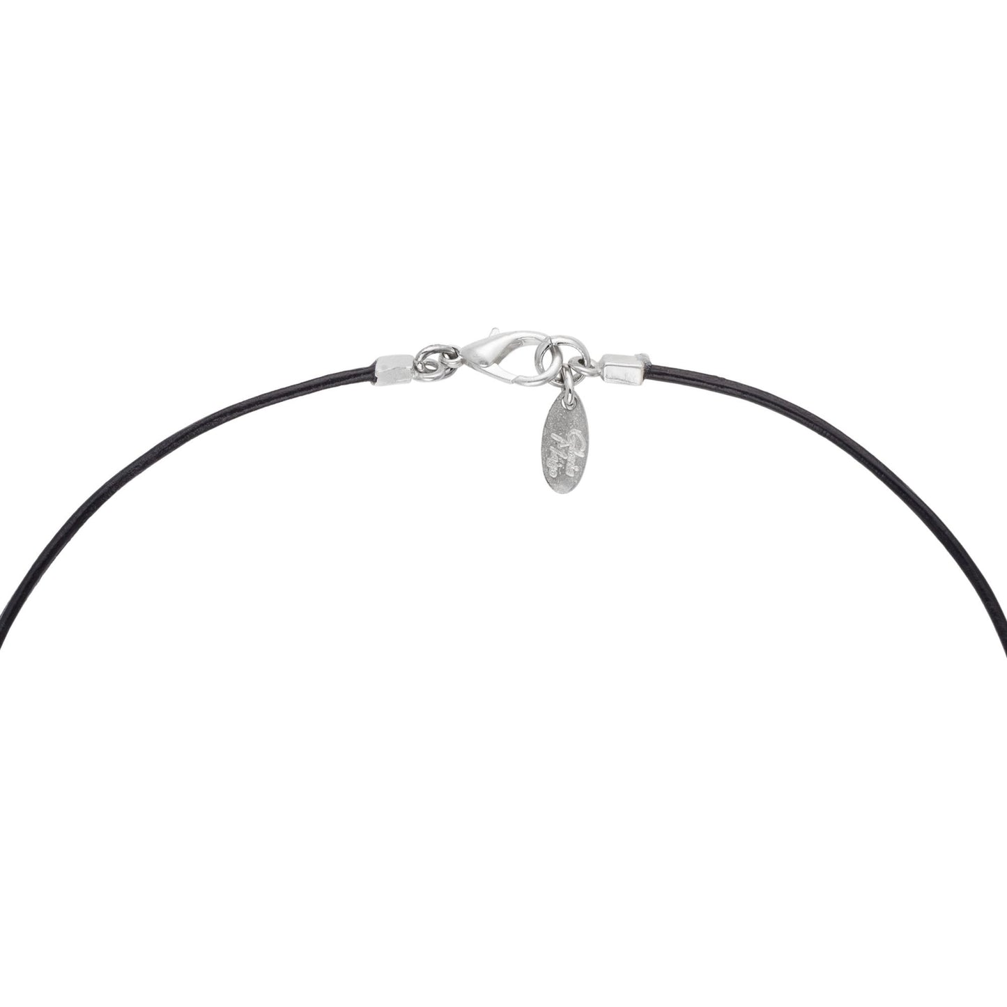 Collar largo cuero plata chapado MyPlace 80cm