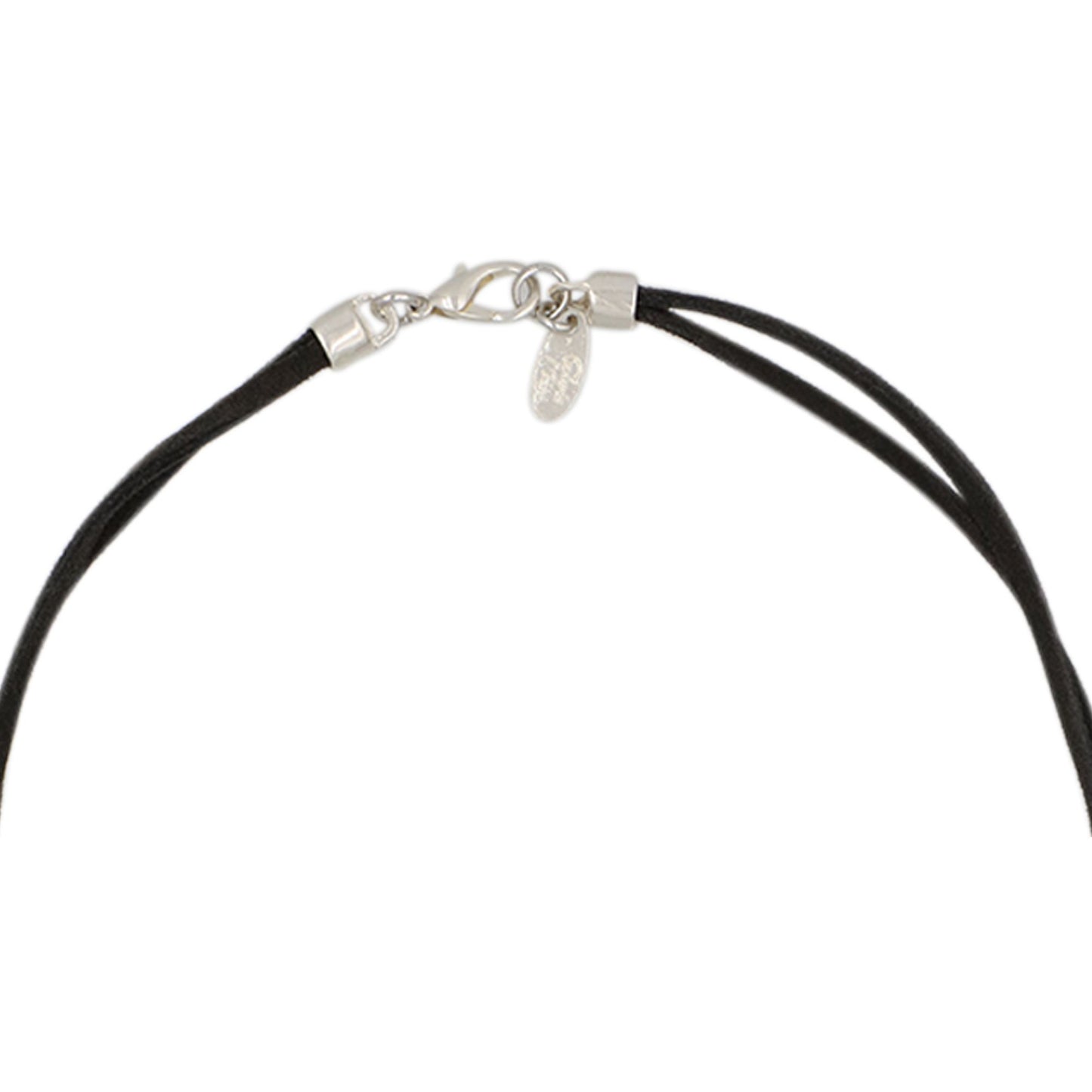 Collar largo "My" piel negro