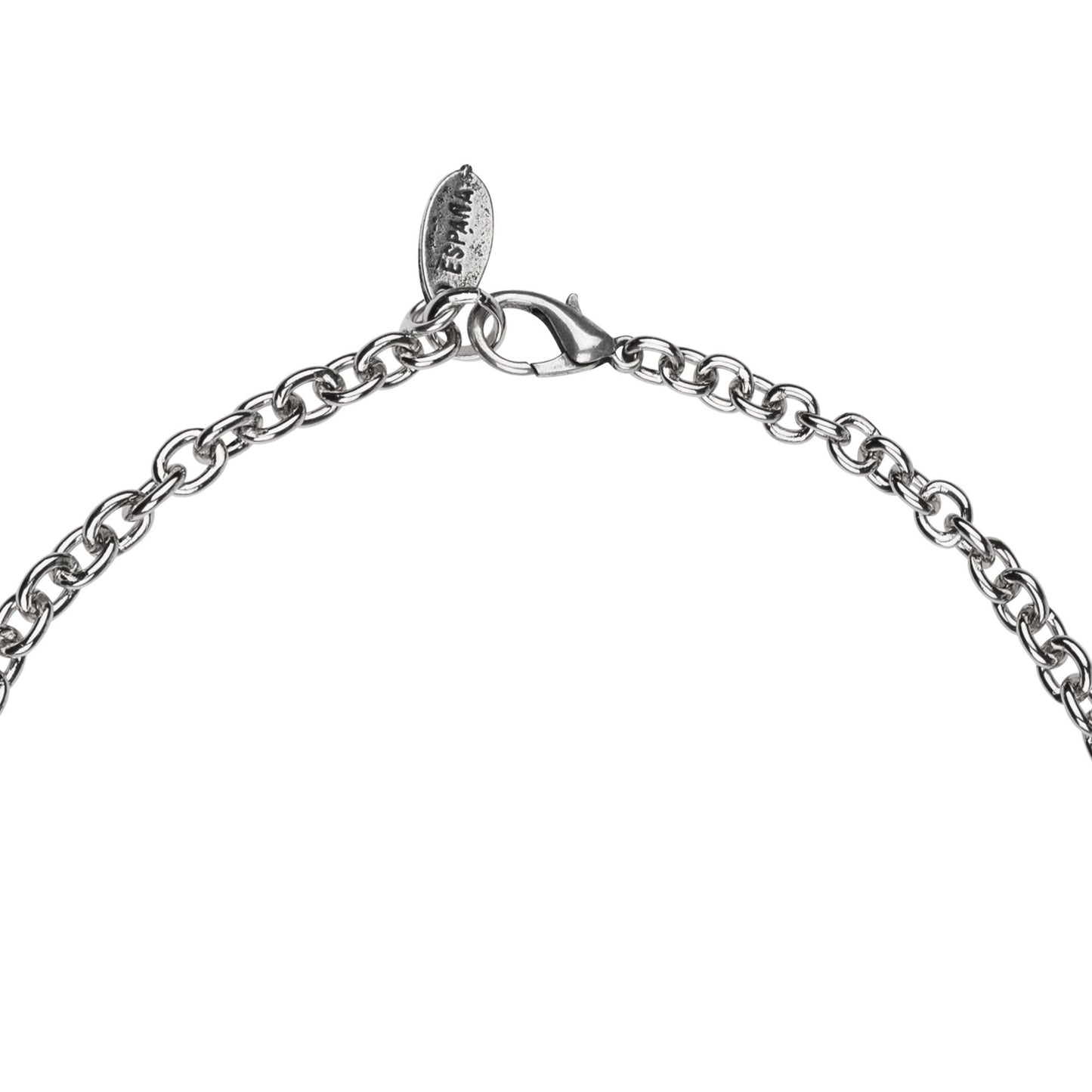 Collar largo plata chapado tigre Swarovski y aro