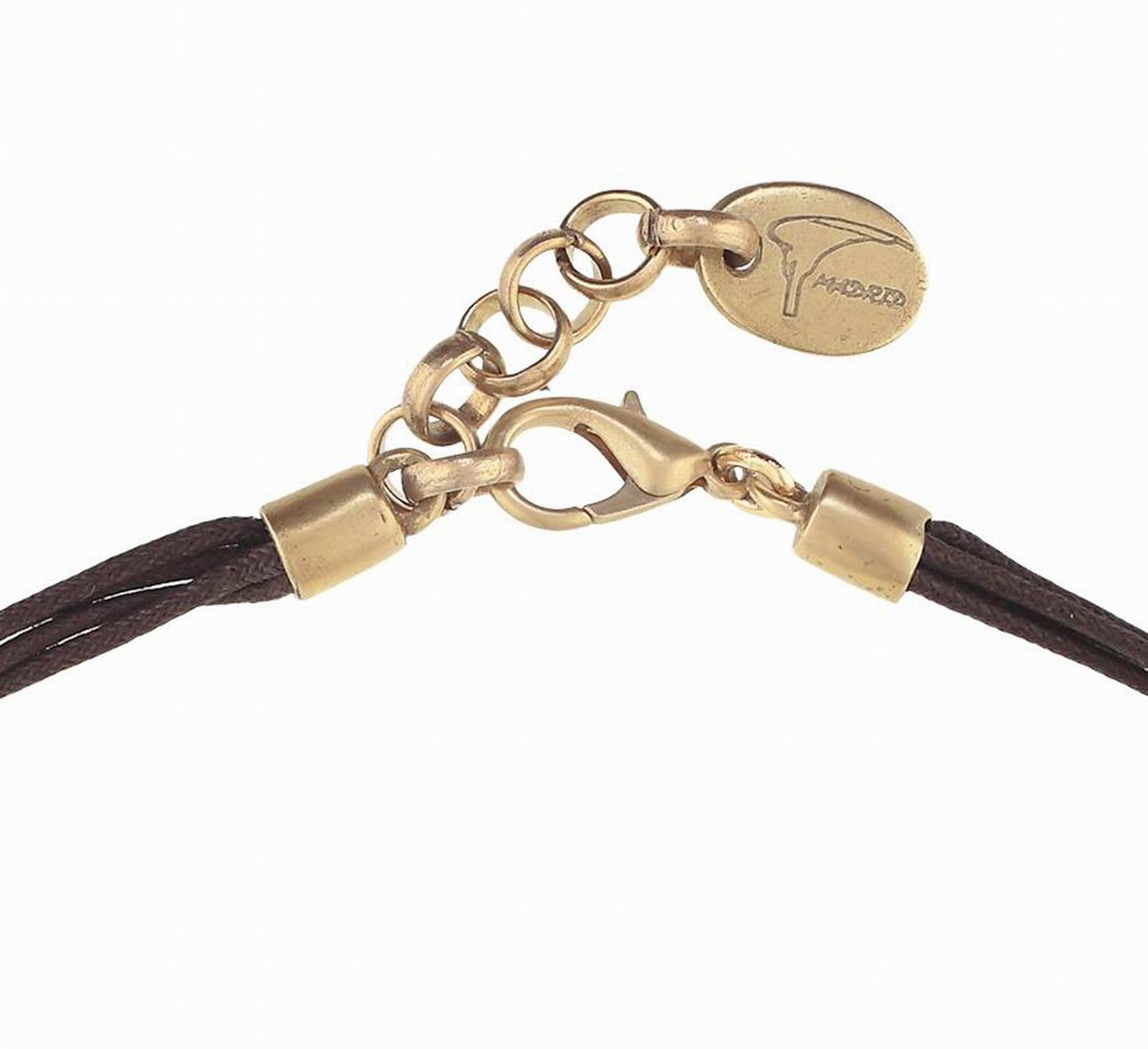 Collar marrón dorado triple estrella