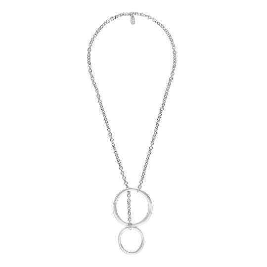 Collar plata chapado largo medio Enlazados plata 70cm