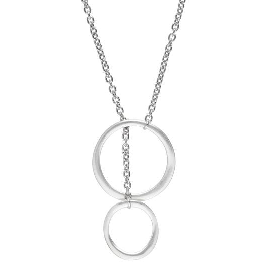 Collar plata chapado largo medio Enlazados plata 70cm