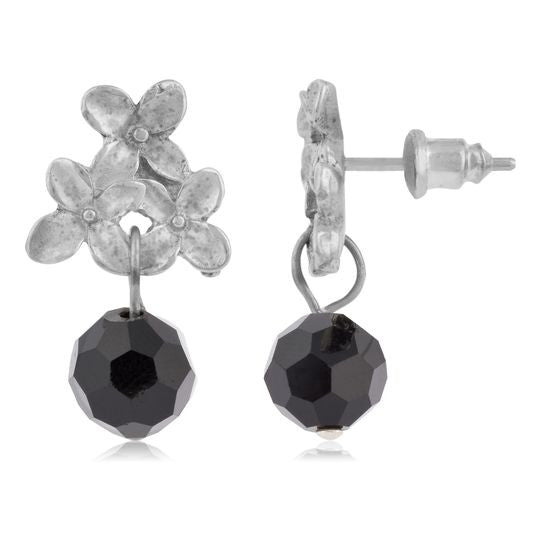 Conjunto collar-pendiente"Bouquet negro"