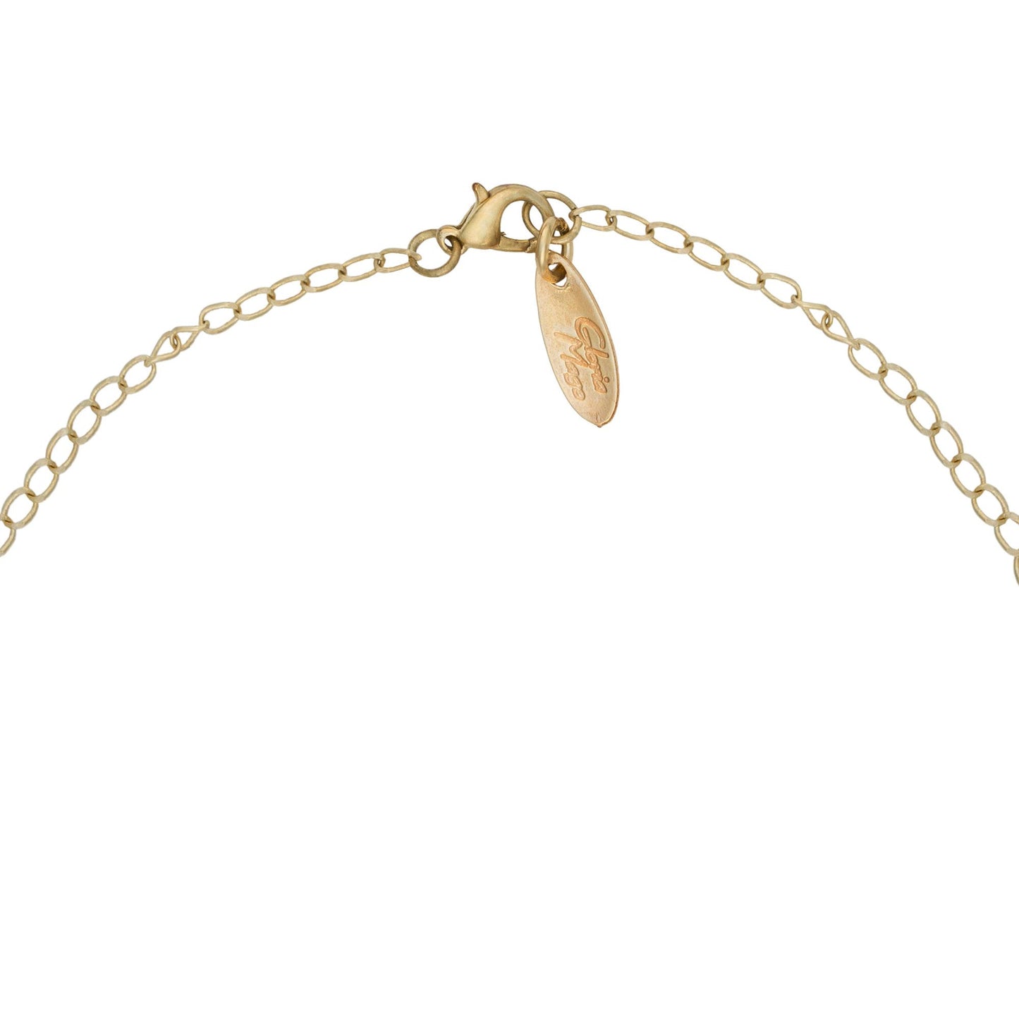 Gargantilla cadena dorado cristal flor blanco