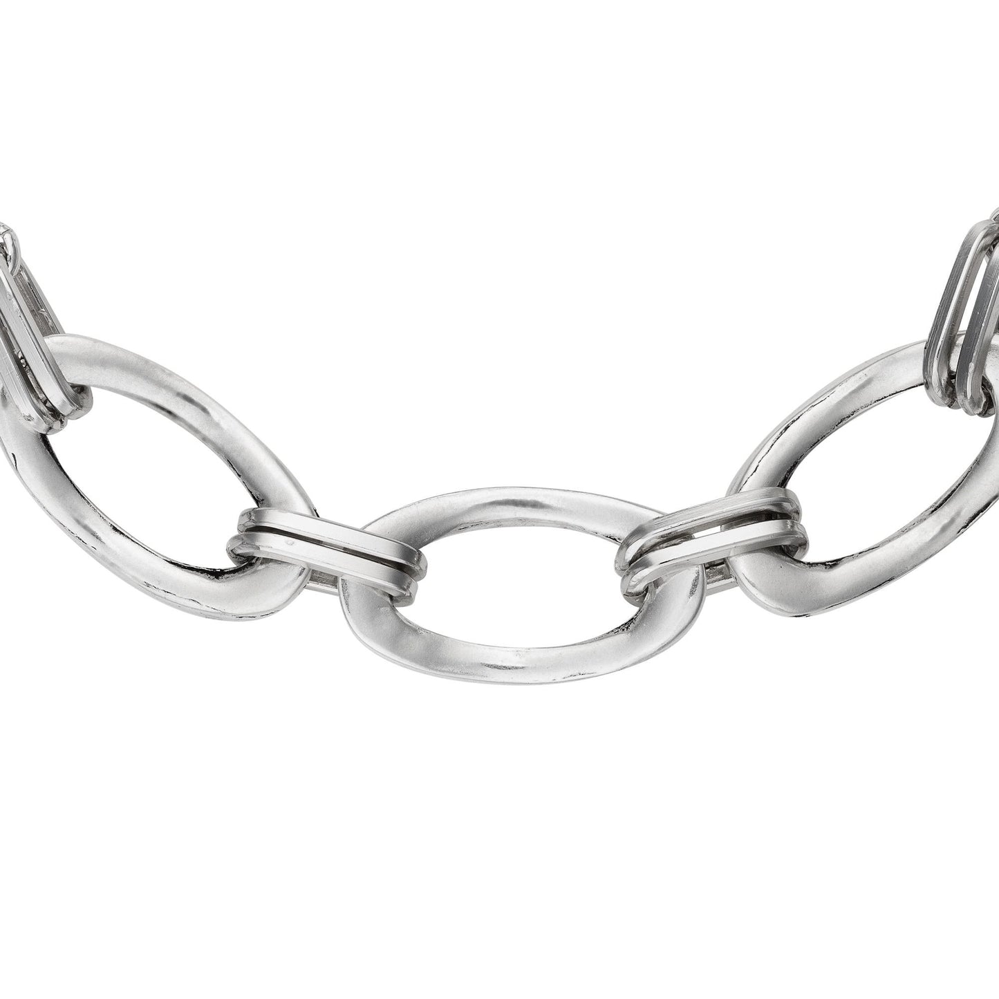 Gargantilla cadena plata chapado eslabones