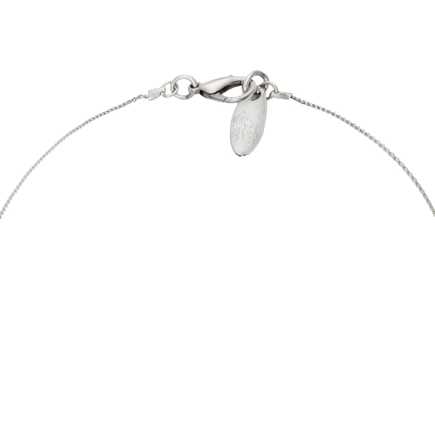 Gargantilha corrente prata flor fada 40cm